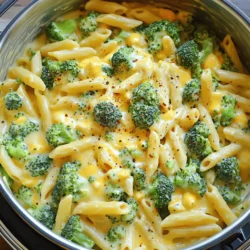 To make One-Pot Creamy Broccoli Cheddar Pasta, you will need the following ingredients: - 12 oz pasta (such as penne or rotini) - 1 tablespoon olive oil - 3 cups broccoli florets - 4 cups vegetable broth - 1 cup milk (or a plant-based substitute) - 1 teaspoon garlic powder - 1 teaspoon onion powder - Salt and pepper to taste - 2 cups shredded sharp cheddar cheese - 1/4 cup grated Parmesan cheese - Crushed red pepper flakes (optional) These ingredients come together to create a rich and creamy dish that is both satisfying and healthy. The broccoli adds a nice crunch and boosts the nutrition, while the cheeses give a wonderful flavor. You can easily find these items at any grocery store. If you prefer, you can swap the pasta for a gluten-free option or try different types of cheese for a unique twist. Keep your pantry stocked with these staples, and you can whip this meal up in no time! Start by sautéing the broccoli florets. Heat one tablespoon of olive oil in a large pot over medium heat. Add the broccoli and cook for about 3-4 minutes. You want them to turn bright green but still crisp. This quick cooking brings out the best flavor and keeps the nutrients. Tips for achieving the best texture: - Cut the broccoli into small, even pieces. This helps them cook evenly. - Do not overcook. We want a nice crunch, not mushy broccoli. Next, it's time to cook everything together. Add 12 ounces of pasta to the pot with the broccoli. Pour in 4 cups of vegetable broth and 1 cup of milk. Sprinkle in 1 teaspoon each of garlic powder and onion powder. Season with salt and pepper to taste. Stir all the ingredients well. Increase the heat to high and bring the mixture to a boil. Once it boils, reduce the heat to a simmer and cover the pot. Cook for about 10-12 minutes. Stir occasionally to prevent sticking. The pasta should be al dente, and most of the liquid will be absorbed. After cooking, remove the pot from the heat. Stir in 2 cups of shredded sharp cheddar cheese and 1/4 cup of grated Parmesan cheese. Keep stirring until the cheese melts and creates a creamy sauce. If you like a little heat, add crushed red pepper flakes on top. For serving, enjoy the rich and creamy texture. This dish pairs well with a simple salad or crusty bread. You’ll love how easy and tasty it is! - Choosing the right cheeses: Use sharp cheddar cheese for a bold flavor. I also like to mix in Parmesan for depth. You can try other cheeses, but keep it simple for the best taste. - Adjusting liquid for desired consistency: If you want a thicker sauce, use less broth. For a creamier dish, add more milk. Always taste as you go to get it just right. - Overcooking the pasta: Keep an eye on the cooking time. Pasta should be al dente, which means it has a slight bite. If you cook it too long, it will turn mushy. - Not using enough seasoning: Seasoning is key. Don’t be shy with salt and pepper. The right amount enhances all the flavors in this dish. - Pairing with proteins or sides: This pasta is great on its own or served with grilled chicken or roasted chickpeas. It also pairs well with a fresh salad for a light meal. - Creative presentation ideas: Serve in a large bowl and top with extra cheese or fresh herbs. A sprinkle of crushed red pepper adds a pop of color and flavor. {{image_2}} You can make this dish work for different diets. For a gluten-free option, simply swap regular pasta for gluten-free pasta. Many brands make great gluten-free versions. They taste good and hold up well in this creamy dish. If you're looking for plant-based cheese, there are tasty options out there. Look for vegan cheddar or cream cheese. These can give you that creamy texture without dairy. You can still enjoy a rich flavor while keeping it plant-based. Adding proteins can make this meal heartier. You can toss in cooked chicken or tofu cubes. Both add protein and make the dish more filling. Just make sure to add them in with the pasta and broth for even cooking. Herbs and spices can elevate the taste too. Try adding fresh basil or thyme. A sprinkle of garlic powder or onion powder boosts the flavor. You can also add some crushed red pepper flakes for a spicy kick. Want to mix it up? You can add other vegetables to the pot. Carrots or peas work well and add color. You could also use spinach or kale for extra nutrients. Just stir them in with the pasta and broth. Experimenting with different cheese combinations can bring new flavors. Try mixing in mozzarella for extra creaminess or gouda for a smoky taste. Each cheese brings something unique, making your dish exciting every time. To store your One-Pot Creamy Broccoli Cheddar Pasta, let it cool first. Place the pasta in an airtight container. Glass or plastic containers work well. Seal tightly to keep out air and moisture. This way, it stays fresh for up to three days. Reheat your pasta slowly to keep it creamy. Use a saucepan over low heat. Add a splash of milk or broth to help with creaminess. Stir often to prevent sticking. You can also use a microwave. Heat in short intervals, stirring in between. This keeps the texture smooth and tasty. Yes, you can freeze One-Pot Creamy Broccoli Cheddar Pasta! To prepare for freezer storage, let the pasta cool completely. Use freezer-safe containers or bags. Remove as much air as possible. It can last up to three months in the freezer. When ready to eat, thaw in the fridge overnight before reheating. One-Pot Creamy Broccoli Cheddar Pasta lasts about 3 to 5 days in the fridge. To keep it fresh, store it in an airtight container. Make sure it cools down before sealing. This way, it stays creamy and tasty for your next meal. Yes, you can use frozen broccoli. Just add it to the pot with the pasta. You may need to adjust the cooking time slightly, as frozen broccoli cooks faster. This option saves time and still gives you a delicious dish. Absolutely! You can prepare this meal a day ahead. Cook it fully and let it cool. Store it in the fridge. When ready to eat, just reheat it on the stove or in the microwave. Add a splash of milk to keep it creamy. If you want a different flavor, try mozzarella, gouda, or pepper jack cheese. Each adds a unique taste. You can also use vegan cheese if you prefer a plant-based option. This way, your pasta keeps a creamy texture and delicious flavor. You can create a delicious and creamy One-Pot Broccoli Cheddar Pasta with ease. We covered the key ingredients, steps, and tips that enhance flavor and texture. Remember to adjust the consistency with the right cheeses and liquids. Don't forget to explore variations for dietary needs or flavor boosts. Proper storage and reheating ensure this dish stays creamy and enjoyable. Enjoy making this meal that everyone will love!