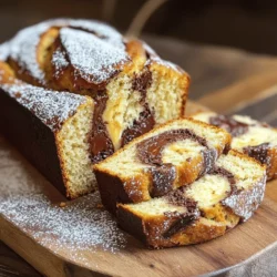 - 3 ripe bananas, mashed - 1/2 cup sugar - 1/3 cup melted butter - 1 large egg - 1 teaspoon vanilla extract - 1 teaspoon baking soda - 1/2 teaspoon salt - 1 1/2 cups all-purpose flour - 1/2 cup Nutella When baking, accuracy matters. Use dry measuring cups for flour and sugar. For sticky ingredients like Nutella, use a liquid measuring cup. This helps you get the right amount. Ripe bananas make a big difference. They are sweeter and add moisture. Look for bananas with brown spots for the best flavor. You can swap sugar for honey or maple syrup if you want a different taste. Just use less liquid in the recipe. If you need gluten-free options, use almond flour or a gluten-free blend. This keeps the bread soft and tasty. First, you need to preheat your oven to 350°F (175°C). This ensures even baking. While the oven heats, grab a 9x5-inch loaf pan. You should grease it well with butter or cooking spray. This step helps the bread release easily after baking. Start by mashing 3 ripe bananas in a mixing bowl. Add 1/2 cup of sugar and stir until it blends well. Next, pour in 1/3 cup of melted butter and crack in 1 large egg. Don't forget to add 1 teaspoon of vanilla extract. Mix this all together until smooth. In a separate bowl, whisk together 1 teaspoon of baking soda, 1/2 teaspoon of salt, and 1 1/2 cups of all-purpose flour. Slowly add this dry mix to your banana mixture. Stir gently. It's important not to overmix; just combine until you can’t see any dry flour. Now for the fun part! Pour half of your banana batter into the greased pan. Next, take 1/2 cup of Nutella and spoon half of it over the batter. Use a knife or skewer to swirl it gently. You want to create a marbled look. After that, pour the rest of the batter on top and add the remaining Nutella. Swirl again, but be careful not to mix it too much. Bake your bread in the preheated oven for 50-60 minutes. Check if it’s done by inserting a toothpick into the center. It should come out clean. Once baked, let the bread cool in the pan for about 10 minutes. Then, transfer it to a wire rack to cool completely. This helps get the right texture. Enjoy the delightful smell as it cools! To make your banana Nutella swirl bread shine, avoid overmixing the batter. Overmixing can make the bread tough. Mix the wet and dry ingredients until just combined. Small lumps are okay; they will bake out. For a perfect marble effect, gently swirl the Nutella into the batter. Use a knife or a skewer to create soft waves. Don’t mix too much; you want to see swirls of Nutella. This keeps the bread looking beautiful and ensures each slice has Nutella. Store your freshly baked bread in an airtight container. This keeps it moist and fresh. You can also wrap it in plastic wrap. It will stay good for about three days at room temperature. If you want to reheat a slice, use your microwave. Heat for about 10-15 seconds. This will warm it up nicely without drying it out. You can also toast it for added crunch. There are many fun ways to serve banana Nutella swirl bread. Slice it warm and enjoy it plain. For a special treat, dust it with powdered sugar. You can also drizzle extra Nutella on top. Pair your bread with coffee or a glass of milk. The sweetness of the bread complements both drinks well. For a brunch idea, serve it with fresh fruit on the side. Enjoy the mix of flavors! {{image_2}} You can make this bread even tastier. Here are some ideas: - Add chopped nuts like walnuts or pecans. They add crunch and flavor. - Mix in chocolate chips for more sweetness. Dark or milk chocolate works well. - Try different nut butter. Almond or peanut butter can change the taste. You can enjoy this bread with healthier options: - To make it vegan, swap the egg with a flax egg. Mix 1 tablespoon of flaxseed meal with 2.5 tablespoons of water and let it sit for 5 minutes. - Use less sugar or a sugar alternative like honey or maple syrup. This way, you can reduce the sweetness. You can add some seasonal fun to your bread: - Add spices like cinnamon or nutmeg for warmth. These spices work well in fall. - Use seasonal fruits like apples or pumpkin. They can give a new flavor and change the texture. These variations make your Banana Nutella Swirl Bread special for any occasion. Feel free to mix and match to find your perfect blend! Each slice of Banana Nutella Swirl Bread has about 200 calories. This bread is rich in carbs, containing around 30 grams per slice. You also get about 3 grams of protein and 8 grams of fat. The fat mainly comes from the butter and Nutella, which adds a nice flavor. Bananas are packed with potassium, fiber, and vitamins. They help with digestion and can boost your mood. Nutella, which has dark chocolate, offers some antioxidants. These can help fight free radicals in your body. The combination of bananas and Nutella makes this bread not just tasty but also a bit nutritious. If you want to swap ingredients, be careful. Using coconut oil instead of butter will change the taste. You can also use almond flour for a gluten-free option. Keep in mind that Nutella contains hazelnuts, so watch for nut allergies. Always check labels for allergens if you share this bread. Can I make this recipe without eggs? Yes, you can make this bread without eggs. Use 1/4 cup of unsweetened applesauce instead of one egg. This keeps the bread moist and adds a slight sweetness. How long does Banana Nutella Swirl Bread last? Banana Nutella swirl bread lasts about 3 to 5 days when stored in an airtight container. You can also freeze it for up to three months. Just wrap slices tightly in plastic wrap before freezing. Why did my bread not rise? If your bread did not rise, it may be due to old baking soda. Always check the expiration date. Also, make sure you mixed the ingredients well, but don’t overmix. Overmixing can lead to dense bread. What to do if it's too moist? If your bread is too moist, it may need more flour. Next time, try adding an extra 1/4 cup of flour. You can also bake it a bit longer, checking for doneness with a toothpick. Can this recipe be made into muffins? Yes, you can turn this recipe into muffins! Fill the muffin cups halfway and swirl in Nutella. Bake for 18 to 20 minutes or until a toothpick comes out clean. How to adjust this recipe for a mini loaf pan? To use a mini loaf pan, reduce the baking time to about 30 to 35 minutes. Keep an eye on them, as they may bake faster. Use a toothpick to check for doneness. This article took you through making delicious Banana Nutella Swirl Bread. We covered ingredients, measurement tips, and substitutions for different diets. You learned step-by-step how to prepare the batter and bake it perfectly. I shared best practices for success and ways to store and serve the bread. Finally, we explored tasty variations to try. Enjoy making this treat, and don't hesitate to experiment with flavors. Trust me, your taste buds will thank you!