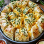 - 4 cups all-purpose flour - 2 teaspoons instant yeast - 1 ½ cups warm milk (about 110°F or 43°C) These main ingredients form the base of your Cheddar Herb Pull Apart Bread. The flour gives structure, while yeast makes it fluffy. Warm milk helps the yeast grow, making the bread light and airy. - 1 cup sharp cheddar cheese, shredded - 1 tablespoon fresh rosemary, chopped - 1 tablespoon fresh parsley, chopped - 1 tablespoon fresh chives, chopped - ½ teaspoon garlic powder - ¼ teaspoon black pepper These flavor enhancers bring the bread to life. Sharp cheddar adds a rich taste. Fresh herbs like rosemary, parsley, and chives give it a bright, earthy note. Garlic powder and black pepper add warmth and depth. - Mixing bowls - Rolling pin - Baking pan Using the right tools makes cooking easier. Mixing bowls help combine ingredients well. A rolling pin lets you shape the dough perfectly. A baking pan holds your beautiful bread as it rises and bakes. To start, you need to activate the yeast. In a large bowl, mix warm milk, sugar, and yeast. Let it rest for about 5 minutes. You want it to get frothy. This shows the yeast is ready. Next, in a separate bowl, mix the dry ingredients. Combine the flour, salt, garlic powder, and black pepper. This step adds flavor and structure to your dough. Now it’s time to knead the dough. Pour the melted butter and dry mix into the activated yeast. Stir until a soft dough forms. Transfer the dough to a floured surface. Knead for about 5-7 minutes. You want it to feel smooth and elastic. After kneading, place the dough in a greased bowl. Cover it with a damp cloth. Let it rise in a warm spot for about 1 hour. It should double in size during this time. Once the dough has risen, punch it down to release the air. Roll it out into a rectangle, about ½ inch thick. Now, sprinkle the shredded cheddar cheese and chopped herbs evenly over the dough. Press them gently into the surface. Next, cut the dough into strips. Stack the strips on top of each other, then cut them into small squares. This helps create those lovely pull-apart pieces. Arrange the squares in a greased bundt pan, placing them closely together. Cover the pan and let it rise again for about 30 minutes. To get soft dough, you need to knead well. Knead the dough for 5-7 minutes. This helps develop gluten. Check the dough; it should feel smooth and elastic. If it sticks too much, add a little more flour. Make sure your milk is warm, not hot. The right temperature helps the yeast activate. Aim for about 110°F (43°C). This warmth wakes up the yeast, leading to a nice rise. Cheddar cheese is great, but you can mix it up! Try using Gouda or mozzarella for a different taste. Each cheese brings its own flavor. You can also play with herbs. Rosemary, parsley, and chives work well. For fun, add thyme or oregano for an Italian twist. Spices like red pepper flakes can add a kick. Experiment with what you like best! To know when your bread is ready, tap on the top. If it sounds hollow, it’s done. Another sign is the golden brown color. An oven temperature of 350°F (175°C) works best. Make sure to preheat your oven before baking. This helps the bread rise nicely. Always check your bread a few minutes early to avoid overbaking. Enjoy the smell that fills your kitchen as it bakes! {{image_2}} You can swap sharp cheddar cheese for Gouda or mozzarella. Gouda gives a rich, buttery taste. Mozzarella melts beautifully, making the bread gooey. Both options add a unique twist to your pull-apart bread. Experiment to find which flavor you enjoy most. You can use an Italian herb blend instead of fresh herbs. This mix adds a nice depth of flavor. If you prefer fresh herbs, try using basil or thyme. Each herb adds its own special note. The choice between dried and fresh herbs can change the whole taste of the bread. Want a kick? Add jalapeños for spice. They give your bread a nice heat that balances well with cheese. You can also include sun-dried tomatoes for extra flavor. These tomatoes add a sweet, tangy taste that pairs well with cheese. Feel free to get creative with your add-ins! To store leftover Cheddar Herb Pull Apart Bread, wrap it tightly in plastic wrap. You can also place it in an airtight container. This keeps the bread soft and fresh. Store it at room temperature for up to three days. If you want to keep it longer, consider freezing it. For freezing, first, let the bread cool completely. Then, wrap it in plastic wrap, followed by aluminum foil. This double layer protects it from freezer burn. You can freeze it for up to three months. When you're ready to enjoy it, simply take it out and let it thaw in the fridge overnight. To revive leftovers, preheat your oven to 350°F (175°C). Place the bread on a baking sheet. Cover it loosely with foil to keep it moist. Heat for about 10-15 minutes. If you want a crispier top, remove the foil for the last few minutes. This way, your bread stays warm and tasty. Yes, you can prep this bread in advance. Start by making the dough. Once you knead it, let it rise as usual. After the first rise, punch down the dough and shape it. Instead of letting it rise again, cover it tightly and place it in the fridge. You can store it there for up to 24 hours. When you’re ready to bake, take it out. Let it rise for about 30 minutes before baking. This method saves time and still gives you soft, tasty bread. Pull apart bread pairs great with many dips and sides. Here are some tasty options to consider: - Marinara sauce: A classic choice for dipping. - Garlic butter: Melt some butter with garlic for a rich taste. - Creamy ranch dip: The coolness of ranch balances the warm bread. - Spinach artichoke dip: A creamy mix that complements the herbs well. - Cheese fondue: Perfect for cheese lovers who want more gooey goodness. These sides make your pull apart bread even more enjoyable. To make gluten-free Cheddar Herb Pull Apart Bread, you can use a gluten-free flour blend. Look for one that substitutes cup-for-cup for regular flour. Make sure it contains xanthan gum or add a teaspoon per cup of flour to help with texture. Follow the same steps in the recipe, but note that the dough may need less kneading. Always check for doneness, as gluten-free bread can bake differently. This way, everyone can enjoy this soft, flavorful treat! You now have all the tools to make Cheddar Herb Pull Apart Bread. We've covered the key ingredients, from all-purpose flour to sharp cheese and herbs. You learned step-by-step how to prepare, knead, and shape the dough. My tips will help you get the perfect texture and flavor every time. Experiment with variations for your taste. Remember, the right storage keeps your bread fresh. Try serving it with dips for a tasty treat. Enjoy the process, and share your delicious results with others!