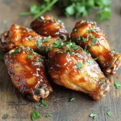 - 2 lbs chicken wings - 2 tablespoons olive oil - 1 teaspoon garlic powder - 1 teaspoon onion powder - 1 teaspoon smoked paprika - Salt and pepper to taste - 1 cup BBQ sauce (your choice) - Fresh parsley, chopped (for garnish) To make great Air Fryer BBQ Chicken Wings, you need a few simple ingredients. Start with 2 pounds of chicken wings. You can use fresh or frozen wings, but fresh yields the best results. Next, grab 2 tablespoons of olive oil. This oil helps the wings crisp up nicely. You will also need seasonings. Use 1 teaspoon each of garlic powder, onion powder, and smoked paprika. These spices give your wings rich flavor. Add salt and pepper to taste, adjusting based on your preference. For that tasty finish, choose 1 cup of your favorite BBQ sauce. You can pick sweet, spicy, or tangy sauce based on what you like. Finally, don’t forget fresh parsley. It adds a nice touch as a garnish and brightens up the dish. Now that you have all your ingredients ready, you can create a meal that everyone will love! Set your air fryer to 400°F (200°C) and preheat it for 5 minutes. Preheating helps the wings cook evenly. It also makes them crispier. Warm air circulates better in a preheated fryer. This step is not just a suggestion; it’s key for great wings. In a large bowl, add 2 pounds of chicken wings. Pour in 2 tablespoons of olive oil. Sprinkle in 1 teaspoon each of garlic powder, onion powder, and smoked paprika. Add salt and pepper to taste. Mix everything well to coat the wings evenly. You want each wing to be covered in flavor. This ensures every bite is tasty. Place the seasoned wings in the air fryer basket. Make sure they are in a single layer. Do not crowd them; this keeps them crispy. Cook the wings at 400°F (200°C) for 25 to 30 minutes. Flip the wings halfway through the cooking time. This helps them brown evenly. They should be golden brown and crispy when done. While the wings cook, heat 1 cup of your favorite BBQ sauce in a saucepan over low heat. Once the wings finish cooking, transfer them to a large bowl. Pour the warm BBQ sauce over the wings. Toss them well to coat each wing fully. This step gives the wings their delicious, sticky finish. Serve them hot for the best taste. To get wings that are crispy, follow these tips: - Use olive oil. It helps the wings crisp up. - Coat evenly. Make sure every wing has oil and spices. - Set the air fryer temperature to 400°F. This high heat helps with crispiness. - Do not overcrowd the basket. Leave space between wings for hot air to flow. When you overcrowd, the wings steam instead of fry. This leads to a soggy texture. Always fry in a single layer for the best results. You can change up the flavors of your wings easily. Here are some ideas: - Try different spices. You can use cayenne for heat or Italian herbs for a twist. - Experiment with BBQ sauces. Each brand has its own flavor. Choose one that fits your taste. - Mix sauces. A blend of spicy and sweet can create a unique flavor profile. Feel free to adjust the seasonings to match your mood or the season. Each tweak can result in a new favorite. Here are some mistakes to watch out for: - Overcooking. This makes wings tough and dry. Check them around 25 minutes. - Undercooking. Always ensure wings are cooked to 165°F. Use a meat thermometer for safety. - Using too little oil. This can cause wings to stick and not get crispy. Aim for two tablespoons of olive oil for two pounds of wings. These tips help ensure your wings come out perfect every time. Enjoy the process and be creative! {{image_2}} You can cook BBQ chicken wings in many ways. Two popular methods are oven-baking and grilling. - Oven-baked BBQ chicken wings: Preheat your oven to 425°F (220°C). Place wings on a baking sheet. Bake for about 40-45 minutes. Flip them halfway for even cooking. Toss them in BBQ sauce after baking. This method gives a nice crunch. - Grilled BBQ chicken wings: Heat your grill to medium-high. Place wings directly on the grill grates. Cook for about 20-25 minutes, turning often. Brush with BBQ sauce in the last few minutes. This method adds a smoky flavor that many love. You can boost flavor in your BBQ wings easily. Try adding different spices or marinades. - Adding spices or marinades for different flavors: Mix in cayenne for heat or honey for sweetness. You can also use different spices like cumin or chili powder. Marinades can add depth. Let wings sit in marinade for at least an hour. - Suggestions for homemade BBQ sauces: You can make your sauce with ketchup, brown sugar, vinegar, and spices. Adjust the sweetness and heat to your liking. A simple mix of honey and soy sauce works well too. Pair your wings with great side dishes. This makes your meal more complete. - Pairing with side dishes: Serve wings with coleslaw or potato salad. Fresh veggies and dip are also good choices. They balance the richness of the wings. - Ideal dips and accompaniments: Ranch or blue cheese dressing are classic dips. You can also try a spicy sriracha mayo for a twist. A side of pickles can add a nice crunch too. To keep your air fryer BBQ chicken wings fresh, follow these tips: - Let the wings cool to room temperature before storing. - Place them in an airtight container or a resealable bag. - Store in the fridge for up to three days. This way, your wings remain tasty and safe to eat. When you want to enjoy your wings again, here’s how to reheat them: - Use the air fryer at 375°F (190°C) for about 5-7 minutes. - This method keeps them crispy and warm. - You can also reheat in the oven at 350°F (175°C) for 10-15 minutes. Both methods work well to restore their crunch. If you have extra wings, freezing is a great option. Here’s how: - Wrap the wings tightly in plastic wrap or foil. - Place them in a freezer-safe bag or container. - They can last up to three months in the freezer. To enjoy them later, thaw in the fridge overnight. Reheat using the air fryer or oven for the best results. You should cook chicken wings in an air fryer for about 25-30 minutes. This time ensures they get crispy and cooked all the way. I suggest flipping them halfway for even cooking. When they turn golden brown, they are ready to enjoy. Yes, you can use frozen chicken wings in the air fryer. Just add a few extra minutes to the cooking time. Check them around the 30-minute mark. Make sure they cook through and reach a safe temperature. The best temperature to air fry chicken wings is 400°F (200°C). This high heat helps achieve that perfect crispy skin. It also cooks the wings quickly and evenly. You can bake chicken wings if you prefer. Just set your oven to 400°F (200°C) and bake for about 40-45 minutes. Flip them halfway through for crispy wings. You won’t get the same crunch, but they will still taste great. To check if chicken wings are cooked through, use a meat thermometer. The internal temperature should reach 165°F (74°C). If you don’t have a thermometer, cut one wing open. The meat should be white, not pink, and the juices should run clear. In this blog post, I covered how to make delicious BBQ chicken wings in an air fryer. We discussed the essential ingredients, from chicken wings to seasonings. I provided step-by-step instructions for cooking them perfectly and shared tips for crispy results. You learned about alternate cooking methods and how to store leftovers properly. You can enjoy flavorful wings without hassle. Now, try these methods to impress your family or friends. Happy cooking!