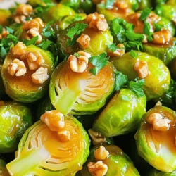 - 1.5 lbs Brussels sprouts - 1/4 cup pure maple syrup - 2 tablespoons olive oil - 1 tablespoon balsamic vinegar - 1 teaspoon garlic powder - 1 teaspoon onion powder - 1/2 teaspoon black pepper - 1/2 teaspoon sea salt - 1/4 cup walnuts, roughly chopped - 2 tablespoons fresh parsley for garnish Brussels sprouts are the star of this dish. Choose firm, bright green ones for the best taste. The maple syrup adds a sweet touch that makes these sprouts shine. Olive oil helps the glaze stick and adds richness. For the seasonings, balsamic vinegar gives a tangy kick. The garlic and onion powders add depth to the flavor. Black pepper and sea salt round out the taste, making every bite yummy. If you want a little crunch, add walnuts. They bring texture and flavor. Fresh parsley is great for garnish, adding color and a fresh taste. Gather these ingredients, and you will be ready to create something special in your slow cooker! - In a large bowl, whisk together: - 1/4 cup pure maple syrup - 2 tablespoons olive oil - 1 tablespoon balsamic vinegar - Then, add: - 1 teaspoon garlic powder - 1 teaspoon onion powder - 1/2 teaspoon black pepper - 1/2 teaspoon sea salt This blend creates a sweet and tangy glaze. It adds great flavor to the Brussels sprouts. - Start by trimming and halving 1.5 lbs of Brussels sprouts. - Toss the halved sprouts in the glaze. Make sure they are evenly coated. This step is key. Each sprout should soak in that sweet goodness. - Next, transfer the coated Brussels sprouts into your slow cooker. Spread them out evenly. - If you like, top them with 1/4 cup of roughly chopped walnuts. This adds a nice crunch. - Cover the slow cooker and cook on low for 4–5 hours or on high for 2–3 hours. The sprouts should be tender when done. This method makes cooking easy and flavorful. Enjoy the delicious aroma as they cook! - Look for firm, bright green sprouts. - Choose sprouts of similar size for even cooking. When you select Brussels sprouts, freshness is key. Firmness shows they are fresh. Bright green color indicates good quality. Avoid yellow or wilted ones. Size matters too; smaller sprouts cook faster. If you pick sprouts of similar size, they will cook evenly. This makes each bite just right. - Covering vs. uncovering during cooking. - Adjust cooking times for desired tenderness. Cover your slow cooker while cooking. This helps keep the heat inside. If you uncover it, you lose heat and moisture. For tender sprouts, cook on low for 4 to 5 hours. If you’re in a hurry, high heat cooks them in 2 to 3 hours. Check them near the end. If they are too firm, let them cook a bit longer. - Adding herbs or spices. - Adjusting sweetness and saltiness. To make your Brussels sprouts even tastier, add herbs. Fresh thyme or rosemary works well. You can also try spices. A pinch of red pepper flakes adds some heat. If you like things sweet, you can add more maple syrup. Taste as you go. If it’s too sweet, add a bit more salt. Balancing flavors makes the dish shine. {{image_2}} If you want a nut-free dish, it’s simple. Just swap out the chopped walnuts. Use sunflower seeds instead. They add crunch without nuts. Plus, they are packed with nutrients. You can sprinkle them on top just like walnuts. This keeps the dish safe for those with nut allergies. Want to boost the veggie count? Try adding carrots or sweet potatoes. Carrots add a nice sweetness. They also make the dish colorful. Sweet potatoes bring creaminess and extra flavor. Cut them into small pieces. This way, they cook well with the Brussels sprouts. You can change the sweetener for a twist. Use honey or agave syrup instead of maple syrup. Each option gives a unique taste. Honey is a bit thicker, while agave is lighter. Experiment with these to find your favorite flavor. To keep your leftover Brussels sprouts fresh, store them in an airtight container. This helps keep them from drying out. You can use glass or plastic containers, but glass is my favorite. It’s easy to clean and eco-friendly. Make sure the sprouts are cool before sealing the lid. This keeps moisture in check. When you're ready to enjoy your leftovers, the best way to reheat them is in the oven. Preheat your oven to 350°F (175°C). Place the sprouts on a baking sheet and cover with foil. This keeps them warm and prevents sogginess. Heat for about 10-15 minutes until they are hot. You can also use the microwave, but be careful. Just heat in short bursts to avoid mushy sprouts. If you want to freeze your cooked Brussels sprouts, let them cool first. Use a freezer-safe bag or container, making sure to remove as much air as possible. This helps prevent freezer burn. They can last up to three months in the freezer. When you're ready to eat them, thaw in the fridge overnight before reheating. Yes, you can use frozen Brussels sprouts. They work well in this recipe. Here are a few tips: - Thaw the sprouts before cooking for even results. - Pat them dry to avoid extra water in the dish. - You may need to adjust cooking time. Check for tenderness at the end. Cooked Brussels sprouts can last about 3 to 5 days in the fridge. To keep them fresh: - Store them in an airtight container. - Make sure they cool down before sealing. - If they smell off or look slimy, it’s time to toss them. Absolutely! You can easily make this dish vegan. Here are some suggestions: - Replace maple syrup with agave syrup for a different sweetness. - Use vegetable oil instead of olive oil. - Skip the walnuts or substitute with seeds for crunch. These swaps will keep the flavor while meeting vegan needs. This post covered how to make delicious slow-cooked Brussels sprouts. We detailed the main ingredients, seasonings, and optional add-ins to boost flavor. I shared step-by-step instructions for preparing the glaze and cooking the sprouts perfectly. You learned tips for choosing fresh sprouts and enhancing flavors. Variations let you customize the dish to your liking. In the end, this recipe is versatile and easy. It can fit any meal. Get creative and enjoy it your way!