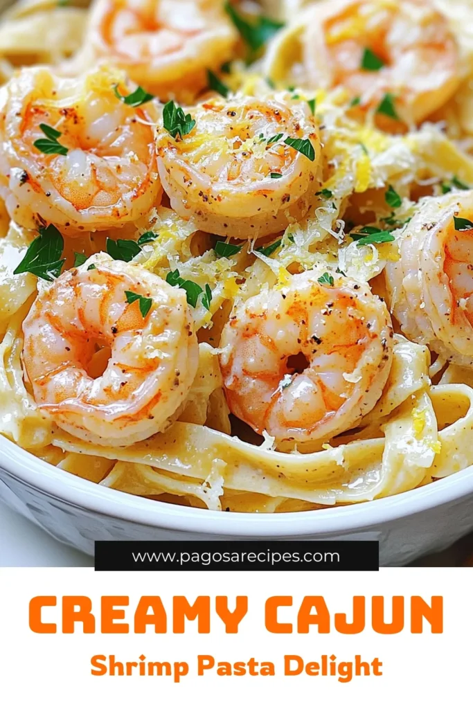 Indulge in the delicious flavors of Creamy Cajun Shrimp Pasta with this easy recipe! In just 25 minutes, you can whip up a creamy, zesty dish featuring succulent shrimp, fettuccine pasta, and a rich Cajun sauce that’s sure to impress. Perfect for cozy dinners or gatherings, this recipe is your ticket to culinary delight. Click through to explore the full recipe and elevate your dinner game! #CajunShrimp #PastaRecipes #Foodie #DinnerIdeas
