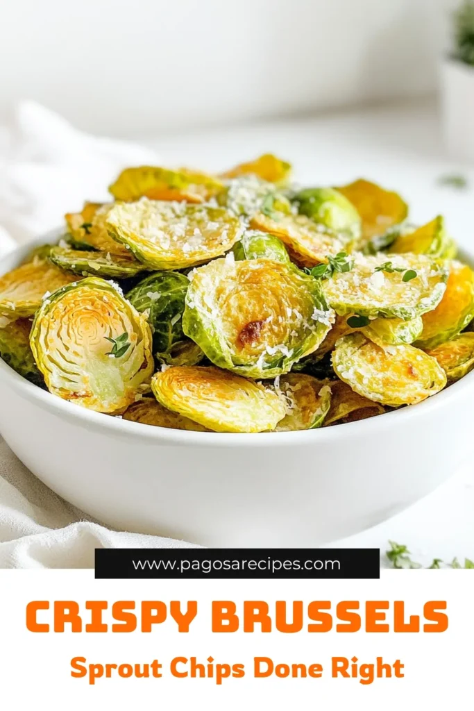 Satisfy your crunchy cravings with these delicious crispy Brussels sprout chips! Perfectly seasoned and air-fried to perfection, they're a healthy snack that everyone will love. Made with simple ingredients like olive oil, garlic powder, and a touch of smoked paprika, these chips are easy to prepare in just 20 minutes. Click through to discover the full recipe and make this tasty treat today! #BrusselsSproutChips #HealthySnacks #AirFryerRecipes #YummyRecipes