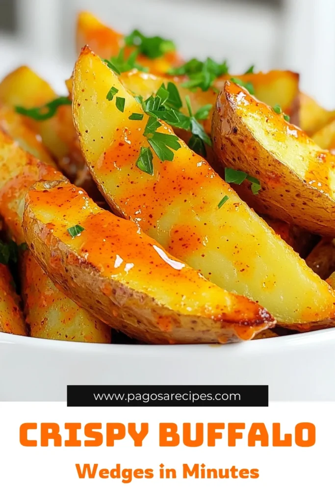 Looking for a delicious appetizer or snack? Try these Air Fryer Buffalo Potato Wedges that are crispy, spicy, and easy to make! With simple ingredients like russet potatoes and buffalo sauce, you can whip up this mouthwatering treat in just 30 minutes. Perfect for game day or a cozy night in, these wedges are sure to impress. Click through for the full recipe and make your next gathering a hit! #AirFryerRecipes #BuffaloWedges #HealthySnacking #CrispyPotatoes