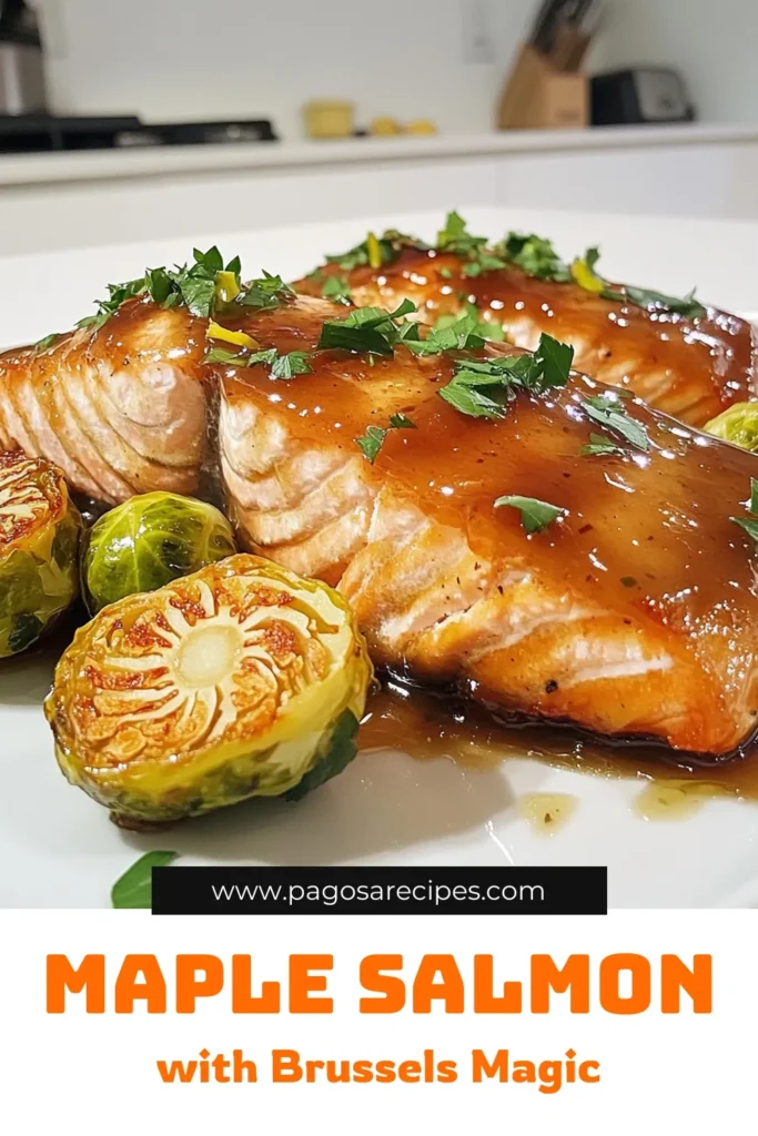 Delight your taste buds with this Maple Glazed Salmon recipe paired with perfectly roasted Brussels sprouts! Learn how to whip up this quick, flavorful dish in just 25 minutes, making weeknight dinners a breeze. The sweet and savory maple glaze elevates the salmon, while the Brussels sprouts add a nutritious touch. Click through for the full recipe and impress your family tonight! #MapleGlazedSalmon #DinnerRecipes #HealthyEating #BrusselsSprouts
