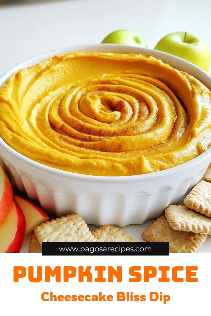 Celebrate the flavors of fall with this luscious Pumpkin Cheesecake Dip! This creamy, spiced delight is perfect for gatherings and takes just minutes to prepare. Blend cream cheese, pumpkin puree, and warm spices for a dip that's both sweet and savory. Serve with graham crackers, apple slices, or pretzels for a crowd-pleasing treat! Click to discover the full recipe and bring autumn to your table. #PumpkinCheesecakeDip #FallRecipes #DessertDip #PumpkinSpice