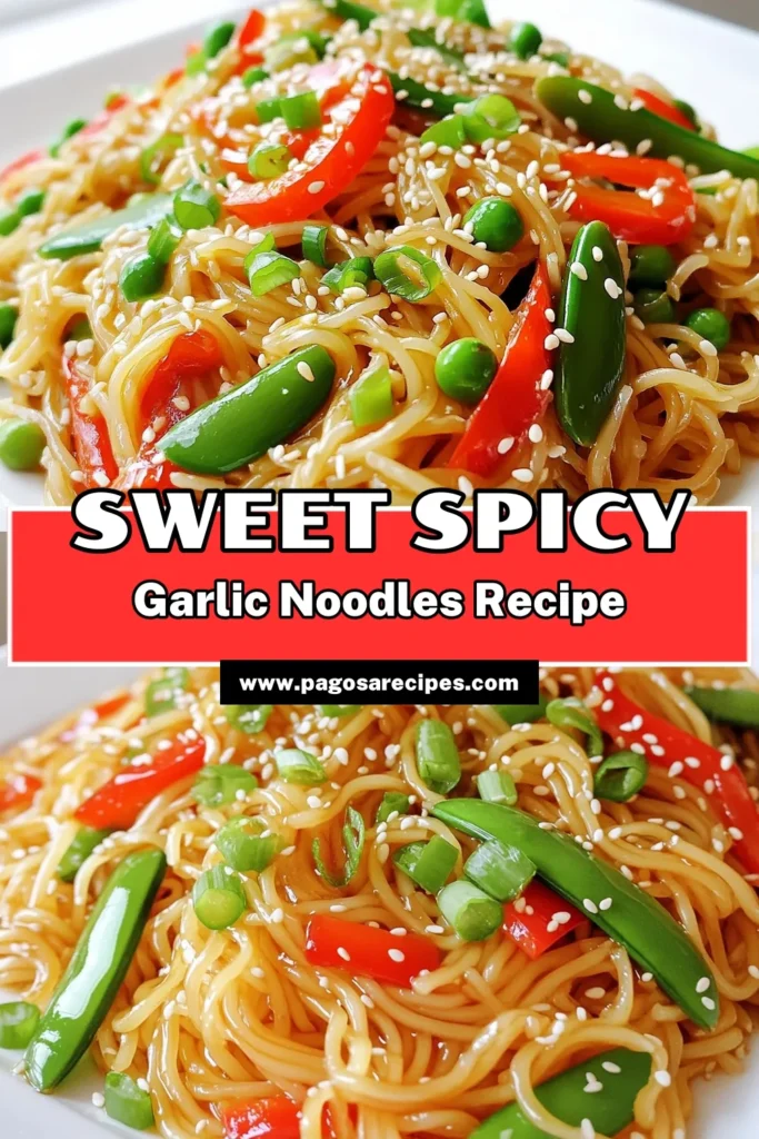 Savor the flavor with this easy Sweet Garlic Chili Noodles recipe! Perfect for a quick weeknight dinner, these rice noodles are tossed in a sweet and spicy garlic sauce with fresh veggies like bell peppers and snap peas. Ready in just 15 minutes, this dish is sure to delight your taste buds. Click to explore the full recipe and elevate your dinner game tonight! #SweetGarlicChiliNoodles #QuickRecipes #EasyDinnerIdeas #NoodleLovers