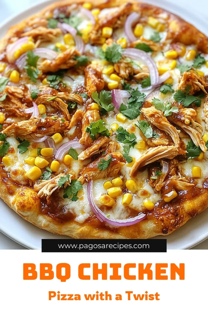 Indulge in this BBQ Ranch Chicken Pizza that combines smoky BBQ flavor with creamy ranch dressing, making it the ultimate pulled chicken pizza. This easy BBQ pizza recipe is perfect for any night and takes just 25 minutes to prepare. With crispy dough, gooey mozzarella, and zesty toppings, your family will love this BBQ chicken pizza. Try it today and elevate your pizza game! Save this recipe for your next meal! #BBQChickenPizza #RanchDressingPizza #EasyBBQPizzaRecipe #PulledChickenPizza