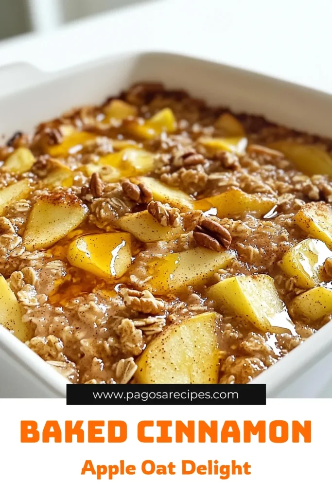 Warm up your mornings with this delicious Cinnamon Apple Oatmeal Bake! Packed with rolled oats, sweet apples, and cozy spices, this easy recipe is perfect for meal prep or a delightful breakfast treat. Dive into the simple steps and discover a slice of comfort that the whole family will love. Click to explore the full recipe and make your mornings special! #CinnamonAppleOatmeal #HealthyBreakfast #EasyRecipes #MealPrepInspiration