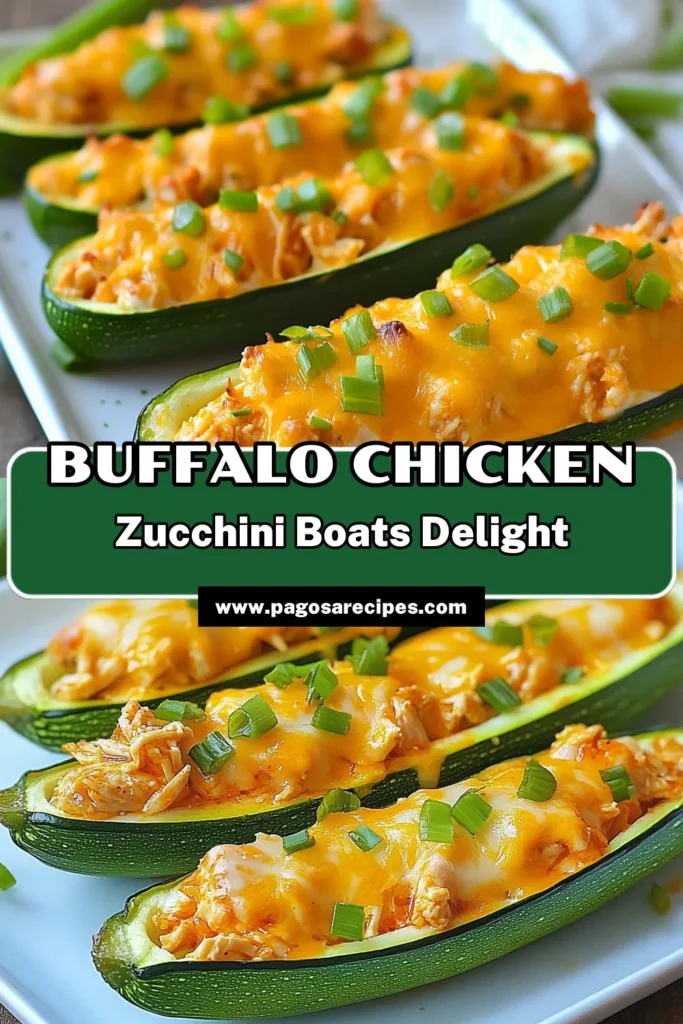 Discover the deliciousness of Buffalo Chicken Zucchini Boats! This easy stuffed zucchini recipe combines tender zucchini with a flavorful buffalo chicken filling, creating a healthy buffalo chicken dish that's perfect for dinner. Ready in just 45 minutes, these baked zucchini boats are a hit for any family meal. Try this tasty alternative tonight and watch everyone enjoy their veggies! Save this recipe for easy meal planning! #BuffaloChickenZucchiniBoats #StuffedZucchiniRecipe #HealthyDinner #EasyDinnerRecipes