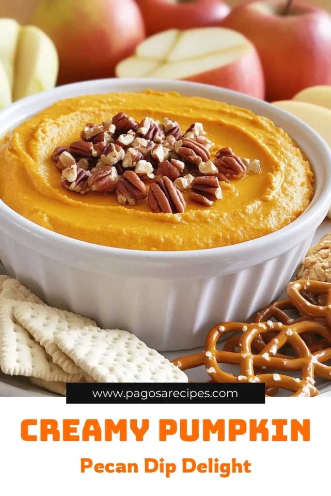Indulge in the deliciousness of Pumpkin Pecan Cheesecake Dip! This creamy, dreamy dip is perfect for fall gatherings and is made with just six simple ingredients. It pairs wonderfully with graham crackers, apple slices, and pretzels for the ultimate snack experience. Ready in just 15 minutes, it’s a must-try! Click through to discover this easy recipe and impress your friends! #PumpkinPecanDip #FallRecipes #EasyDessert #PartySnacks