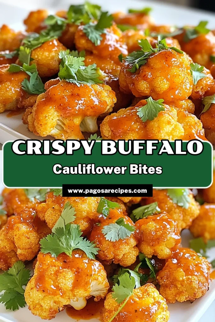 Elevate your snacking game with these delicious Buffalo Cauliflower Bites! Perfect as a Vegan Cauliflower Snack or a Gluten-Free Cauliflower Wing, this Healthy Buffalo Cauliflower Recipe is baked to crispy perfection. These Baked Cauliflower Appetizers are ideal for parties or healthy cravings. Try them today for a flavorful plant-based treat! Save this recipe for your next get-together! #BuffaloCauliflowerBites #VeganSnacks #GlutenFree #HealthyRecipes