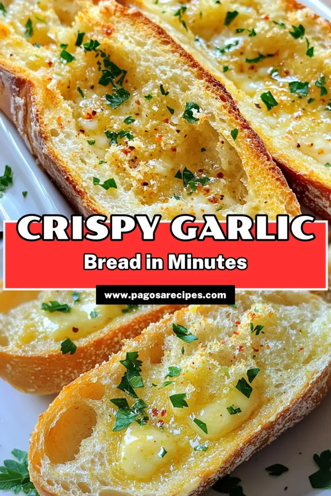 Indulge in the mouthwatering Crispy Garlic Bread Delight, the perfect side for any meal! This quick and easy recipe features a golden, crispy baguette topped with a savory garlic butter mix and optional cheesy goodness. Perfect for dipping, it's sure to impress your family and friends. Ready to savor every bite? Click through to discover the full recipe and elevate your dining experience today! #GarlicBread #AirFryerRecipes #EasyCooking #DeliciousSideDish
