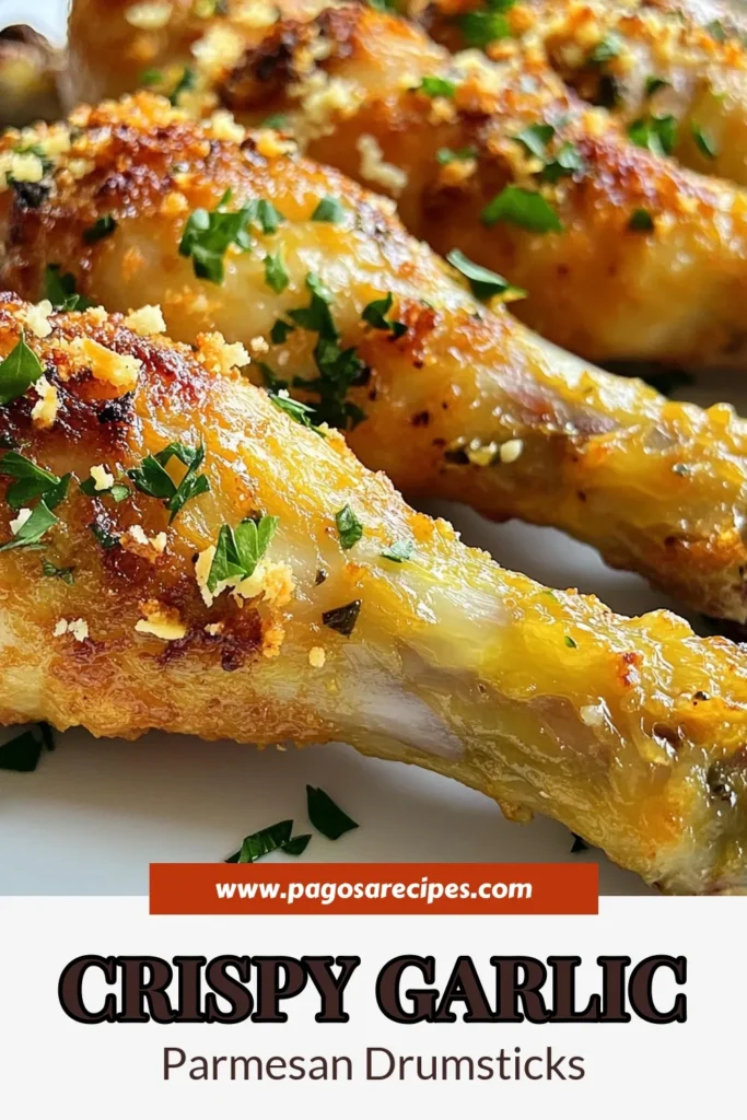 Savor the flavor of these Garlic Parmesan Drumsticks! This easy drumstick dinner recipe features crispy garlic chicken legs coated in a delicious blend of Parmesan cheese and Italian herbs. Perfect for a weeknight meal, this baked chicken drumsticks recipe combines simple ingredients for a mouthwatering dish. Try these Italian herb chicken drumsticks tonight and elevate your dinner game! Don't forget to save this recipe for later. #GarlicParmesanDrumsticks #EasyDinnerRecipe #CrispyChicken #BakedChickenDrumsticks