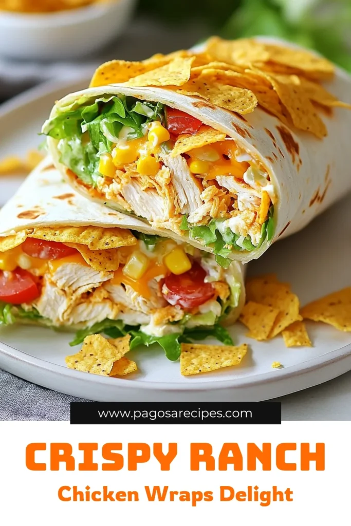 Discover the perfect dinner solution with these Crispy Ranch Chicken Wraps! Bursting with flavor from this easy chicken tortilla wrap recipe, enjoy crunchy chicken wraps that your family will love. Made with shredded chicken, ranch dressing, and fresh veggies, these crispy chicken wraps are ready in just 30 minutes. Try this delicious ranch chicken recipe tonight and make mealtime a breeze! Save this recipe! #CrispyChickenWraps #EasyDinnerRecipes #ChickenTortillaWraps #CrunchyChickenWraps