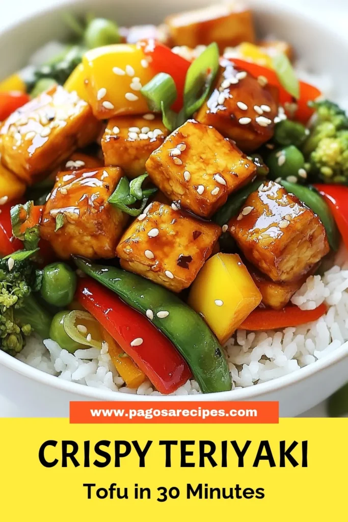 Discover a delicious teriyaki tofu stir fry that’s the perfect vegan stir fry recipe for any night of the week! This crispy tofu recipe combines vibrant vegetables and savory sauce for a winning dish that’s both healthy tofu dishes and quick vegetarian meals. Ready in just 30 minutes, it's great for busy people. Try this recipe tonight and enjoy a flavorful, satisfying meal! Don’t forget to save for later! #VeganRecipes #HealthyEating #QuickMeals #TofuLove