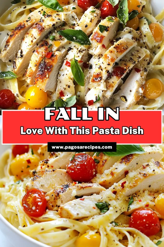 Looking for the perfect romantic dinner recipe? Try this Marry Me Chicken Pasta! This creamy chicken pasta recipe is not only delicious but also an easy pasta dish you can make in one pan. With tender chicken breast, cherry tomatoes, and a rich cream sauce, it's sure to impress. Ideal for date night or a cozy dinner. Save this recipe for a delightful meal! #MarryMeChickenPasta #EasyPastaDishes #RomanticDinnerRecipes #OnePanPastaRecipes