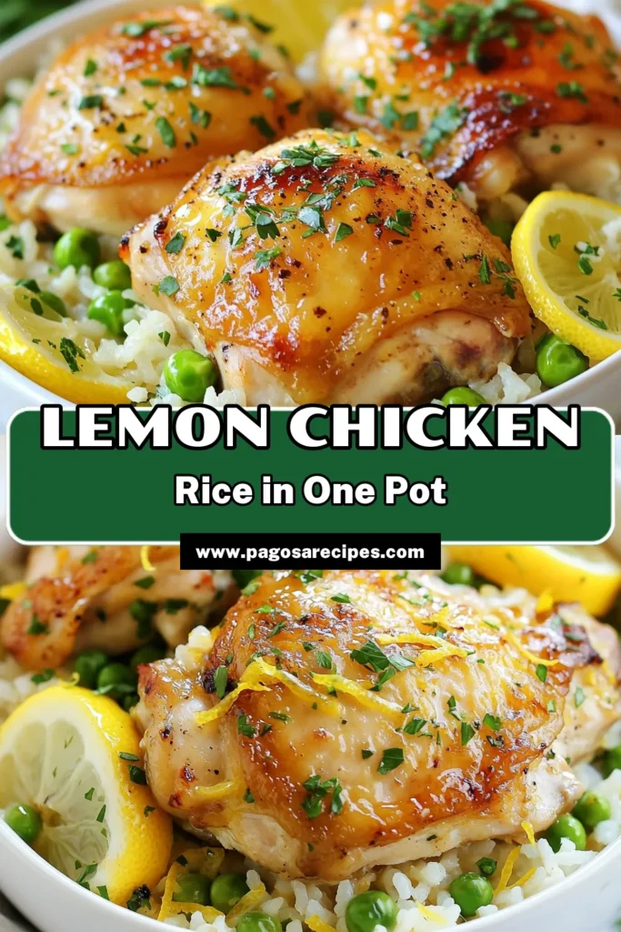 Discover the flavors of the Mediterranean with this one pot Greek lemon chicken recipe! Packed with juicy chicken thighs, zesty lemon, and tender rice, this easy chicken and rice recipe is perfect for weeknight dinners. Enjoy a delightful lemon chicken one pot meal that's both simple and satisfying. Don't miss out on this delicious Greek chicken rice recipe—save it for your next family meal! #OnePotGreekLemonChicken #EasyChickenAndRice #MediterraneanChickenAndRice #LemonChickenOnePotMeal