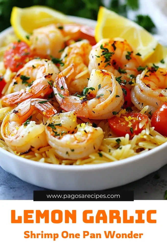 Discover a delicious Lemon Garlic Shrimp Recipe that's perfect for a quick shrimp dinner! This easy seafood pasta dish features tender orzo pasta, juicy shrimp, and a burst of lemon flavor for a healthy lemon shrimp meal your family will love. Ready in just 30 minutes, it’s ideal for busy weeknights. Save this recipe for an effortless, flavorful dinner tonight! #LemonGarlicShrimp #OrzoPastaDish #QuickShrimpDinner #EasySeafoodPasta