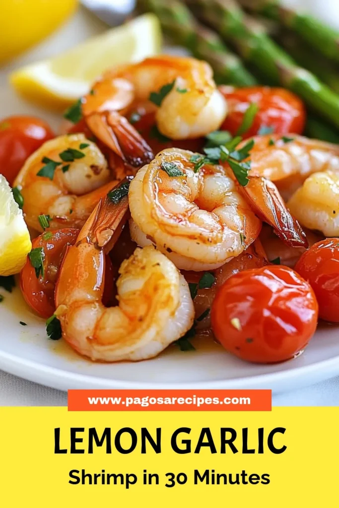 Discover the ultimate lemon garlic shrimp recipe that will elevate your mealtime! This easy shrimp recipe features zesty shrimp paired with fresh cherry tomatoes and asparagus for a healthy shrimp meal. Perfect for busy evenings, this sheet pan shrimp dinner is a simple one-pan solution. Don't miss out on this delightful dish—try it today and impress your family! Save this recipe for your next dinner! #LemonGarlicShrimp #EasyShrimpRecipes #SheetPanDinner #HealthyShrimpMeals
