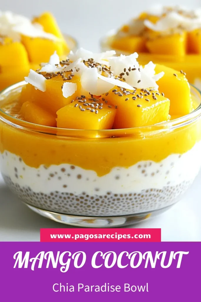 Indulge in the tropical delight of Mango Coconut Chia Pudding! This healthy dessert recipe combines creamy coconut milk pudding with sweet mango puree, making it a refreshing treat. Perfect for meal prep, this chia seed recipe is easy to make and packed with nutrition. Enjoy a guilt-free dessert that looks stunning and tastes incredible. Try it today and savor the flavors of paradise! Save this recipe for later! #MangoCoconutChiaPudding #HealthyDessertRecipes #ChiaSeedRecipes #TropicalDessertRecipes