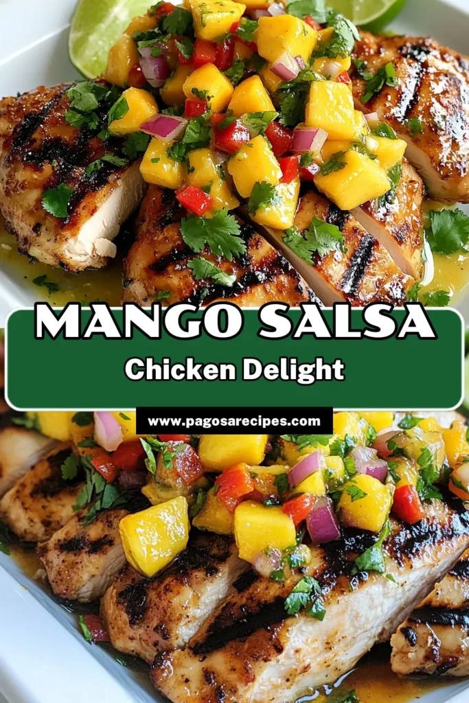 Try this delicious mango salsa chicken recipe for an easy and healthy dinner that will impress your family! Made with juicy grilled chicken thighs and a refreshing, healthy mango salsa, it's one of the best tropical chicken recipes you'll find. Perfect for summer barbecues or a quick weeknight meal. Don't miss out—save this recipe and enjoy a taste of the tropics tonight! #MangoSalsaChicken #GrilledChickenThighs #TropicalRecipes #EasyDinnerRecipes
