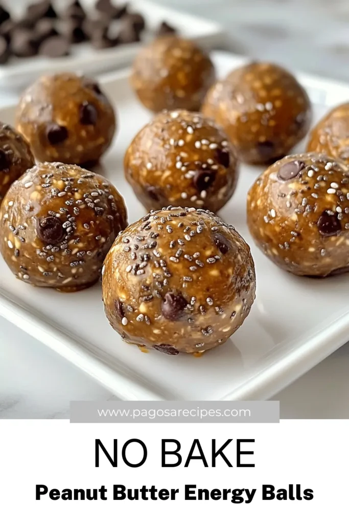 Discover the ultimate recipe for Peanut Butter Chocolate Energy Balls, the perfect no-bake energy balls! These delicious chocolate energy bites are not only a tasty treat but also a healthy snack rich in protein. Made with natural peanut butter, dark chocolate chips, and nutritious ingredients, they are easy to prepare and great for on-the-go fuel. Try these healthy snack recipes today and feel energized! Save this recipe for later! #PeanutButterEnergyBalls #HealthySnacks #NoBakeEnergyBalls #ProteinEnergyBalls