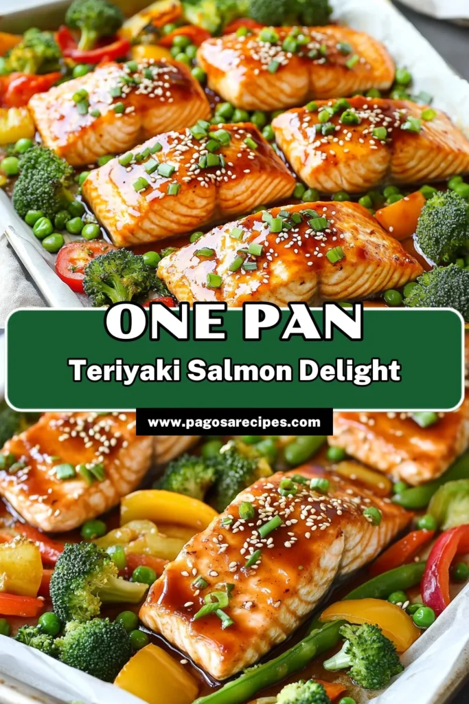 Looking for an easy salmon dinner that's both healthy and delicious? Try this Sheet Pan Teriyaki Salmon Recipe! Packed with vibrant veggies and coated in a quick teriyaki sauce, this meal is perfect for a busy weeknight. In just 25 minutes, you can create a satisfying meal that everyone will love. Don't wait—save this healthy salmon and veggies recipe for your next dinner! #teriyakisalmon #sheetpansalmon #healthydinner #easyrecipes