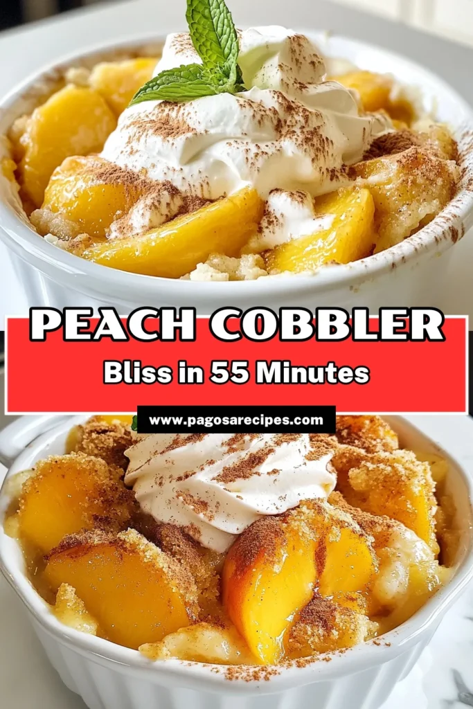 Indulge in the delightful flavors of Peaches and Cream Cobbler, the perfect summer peach dessert! This easy cobbler recipe features juicy peaches and a fluffy topping that pairs perfectly with a homemade whipped cream recipe. Treat your family to this delicious peach cobbler and enjoy a taste of summer in every bite. Don’t forget to save this recipe for your next gathering! #PeachesAndCreamCobbler #PeachCobblerRecipe #EasyCobblerDessert #SummerDessert