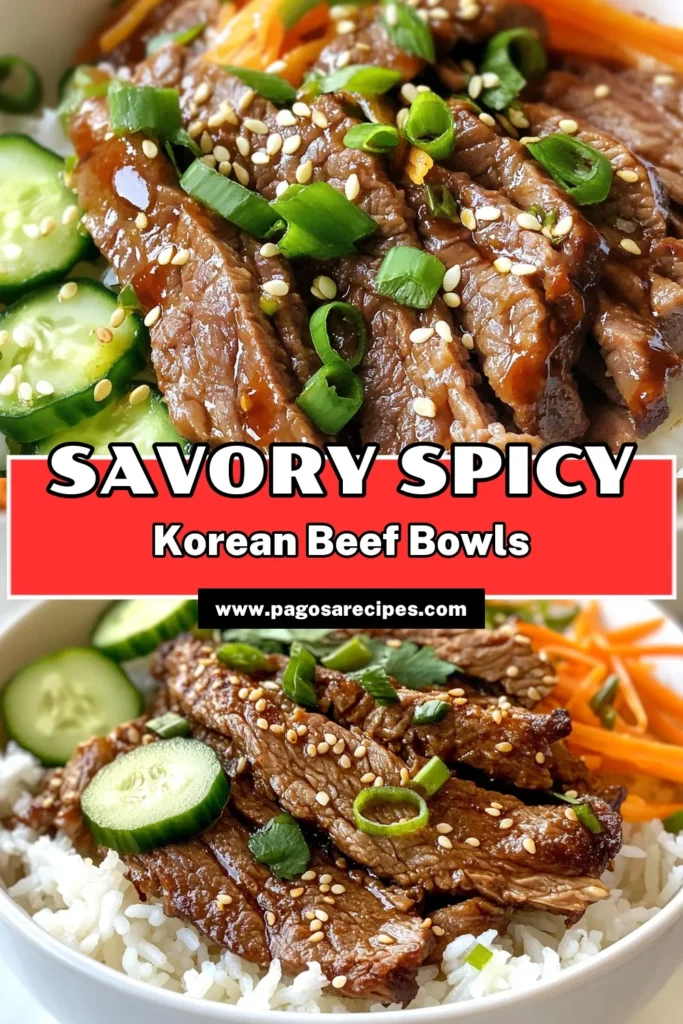 Discover the ultimate Korean beef bulgogi recipe with these spicy beef bulgogi bowls! Perfect for a quick bulgogi dinner, this dish features tender, marinated beef served over fluffy jasmine rice, topped with fresh veggies. Easy to make and bursting with flavor, these marinated beef bowls are a must-try for lovers of Korean cuisine recipes. Save this recipe for a delicious weeknight meal! #KoreanCuisine #BeefBulgogi #QuickDinner #SpicyRecipes