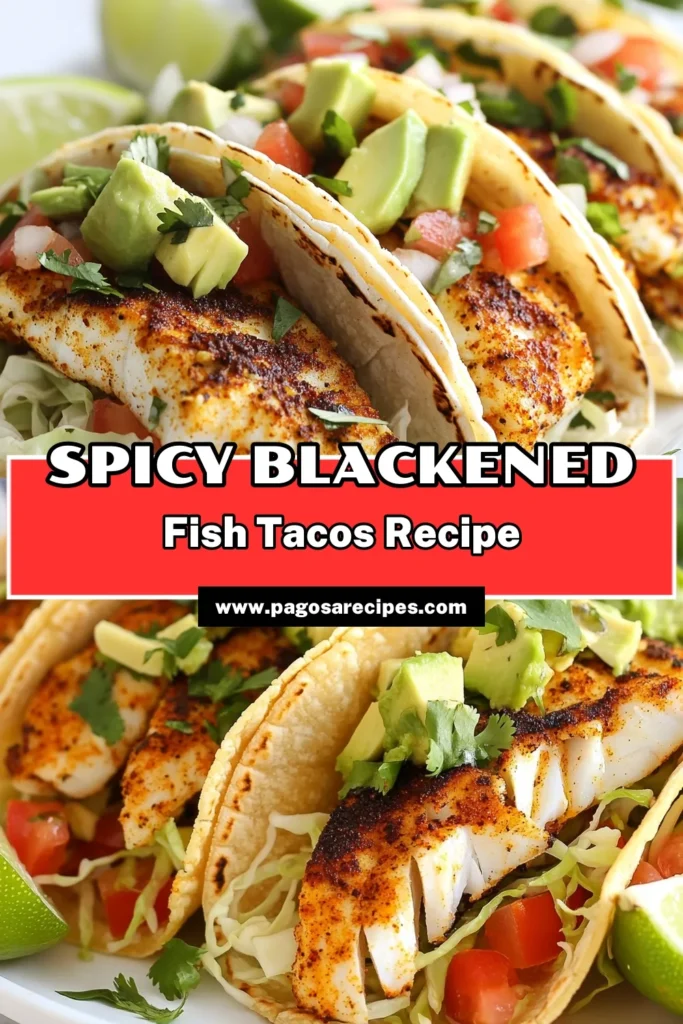Dive into these mouthwatering Blackened Cajun Fish Tacos for a flavorful twist on taco night! This easy fish taco recipe features perfectly seasoned blackened tilapia, shredded cabbage, fresh avocado, and zesty lime. Perfect for impressing guests or a quick weeknight dinner, these blackened fish tacos are sure to become a favorite. Don’t forget to explore delicious fish taco toppings to elevate your meal! Save this Cajun fish recipe for your next culinary adventure! #FishTacos #CajunRecipe #EasyFishTacos #BlackenedFishTacos