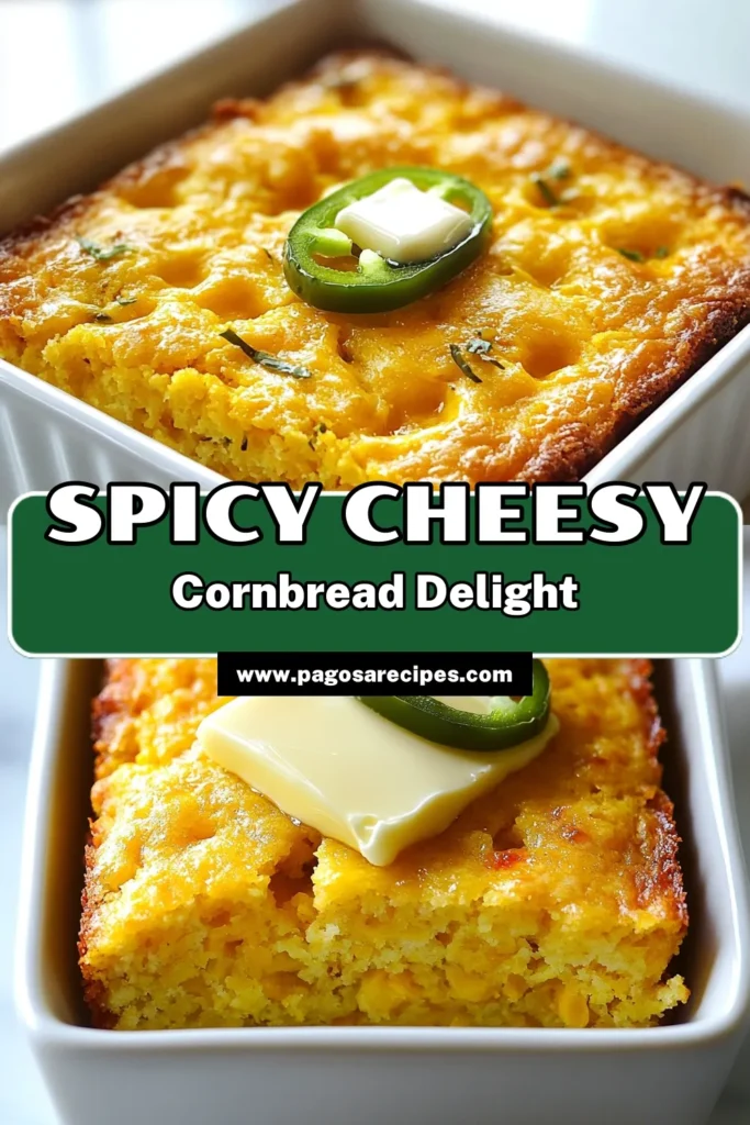 Discover the perfect blend of flavors with this jalapeño cheddar cornbread! This easy cornbread recipe combines sweet and spicy, making it an ideal side dish or snack. With just a few simple ingredients, you can whip up delectable spicy cornbread in no time. Enjoy the rich taste of cheddar cheese cornbread combined with zesty jalapeños. Try this recipe today and elevate your baking game! #jalapenocornbread #easycornbreadrecipe #spicycornbread #cheddarcheesecornbread