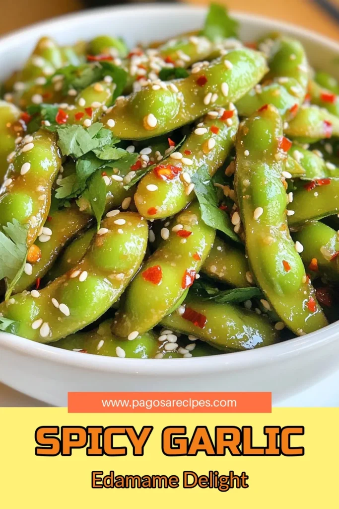 Looking for a delicious and quick snack? Try this Spicy Garlic Edamame recipe that's perfect for any occasion! Packed with flavor and health benefits, this vegan edamame is an ideal healthy snack idea and a fantastic quick Asian appetizer. Made with just a few ingredients, it’s easy to whip up in 15 minutes. Save this Spicy Garlic Edamame recipe for your next gathering and impress your guests! #HealthySnack #VeganRecipes #Edamame #AsianAppetizer