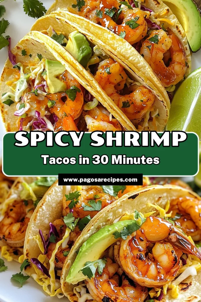 Craving a delicious and spicy dinner? Try these Spicy Sriracha Shrimp Tacos that are bursting with flavor! This easy shrimp taco recipe combines marinated shrimp with fresh toppings and can be made in just 30 minutes. Perfect for busy weeknights, these tacos are sure to impress. Don't forget to add fish taco toppings like shredded cabbage and avocado for that extra crunch. Click now for the full recipe and get inspired! #SpicyShrimpTacos #SrirachaShrimpRecipe #QuickTacoRecipes #EasyShrimpTacos