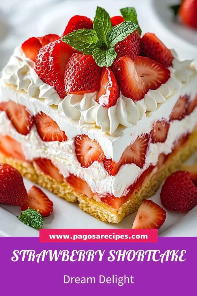 Indulge in this delicious strawberry shortcake icebox cake, the ultimate no-bake strawberry dessert perfect for summer! This easy icebox cake features layers of ladyfinger cookies and fresh strawberries, making it an ideal choice for warm days. With our simple ladyfinger cake recipe, you can impress your guests while keeping things effortless. Don’t forget to save this recipe for your next gathering! #StrawberryShortcake #NoBakeDessert #EasyIceboxCake #SummerRecipes