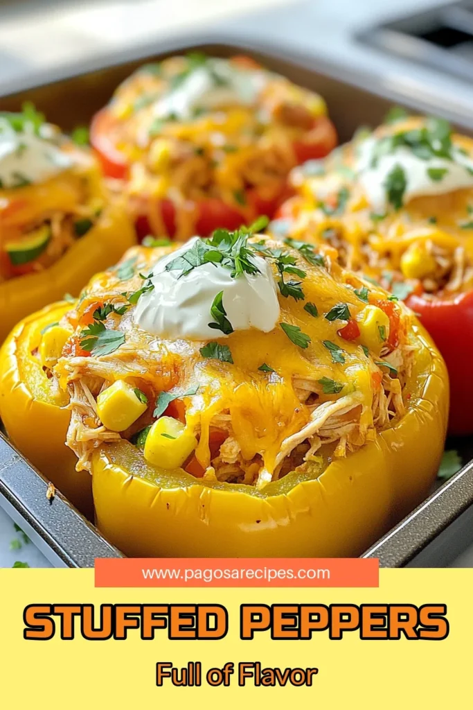 Discover a delicious and healthy stuffed peppers recipe with these Chicken Fajita Stuffed Peppers! Perfect for a quick dinner, this easy chicken stuffed peppers dish combines tender bell peppers with flavorful shredded chicken, zucchini, and spices. Elevate your meals with this Mexican stuffed peppers recipe that the whole family will love. Save this recipe for an irresistible weeknight dinner! #HealthyRecipes #StuffedPeppers #MexicanFood #EasyRecipes