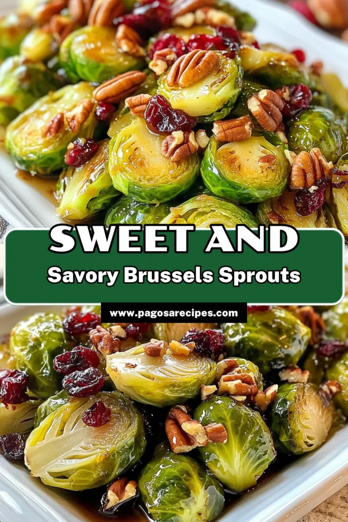 Discover the deliciousness of maple glazed Brussels sprouts with this easy roasted Brussels sprouts recipe! This healthy Brussels sprouts side dish features a delightful combination of maple syrup, cranberry, and pecans that will wow your guests. Perfect for your holiday table or any meal, these cranberry pecan Brussels sprouts are a crowd-pleaser. Try it today and save the recipe for future cooking adventures! #MapleGlazedBrusselsSprouts #HealthyRecipes #BrusselsSprouts #RoastedBrusselsSprouts