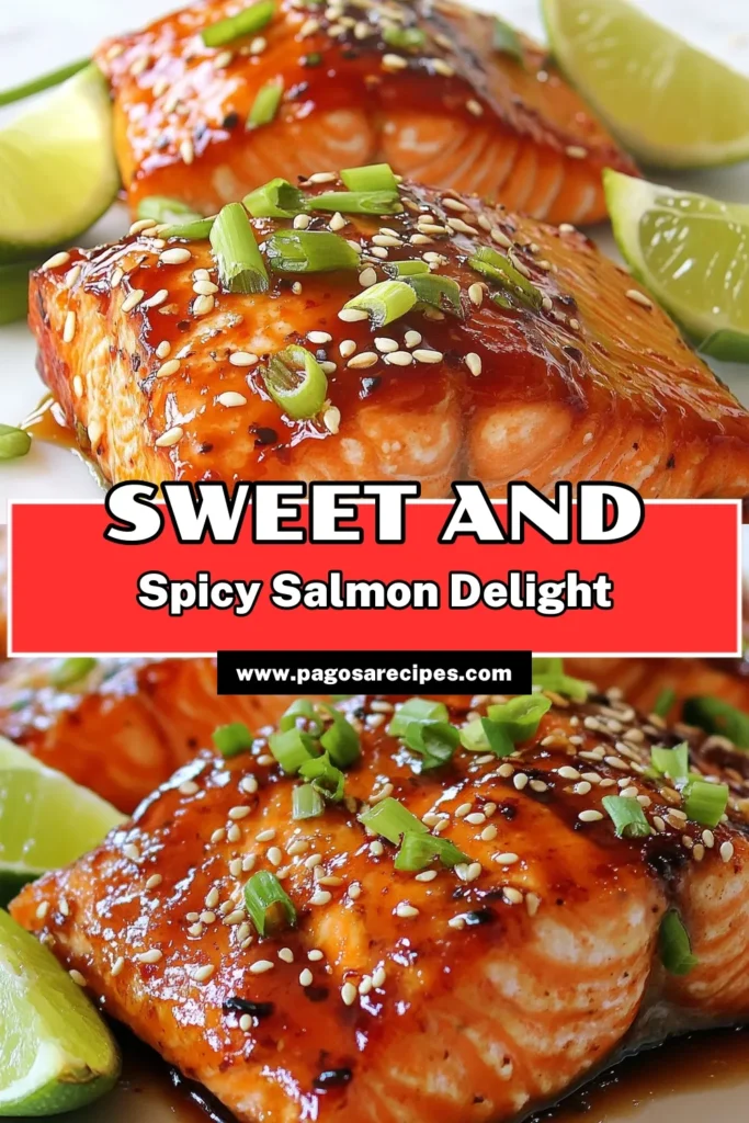 Discover the mouthwatering Honey Sriracha Salmon, an easy salmon recipe that's bursting with flavor! This honey glazed salmon features a perfectly spicy salmon marinade that will elevate your dinner game. Baked to perfection, it's not only delicious but also simple to prepare. Treat yourself to a delightful meal in under an hour! Save this recipe for your next delicious dinner! #HoneySrirachaSalmon #EasySalmonRecipe #BakedSalmonWithHoney #SpicySalmonMarinade