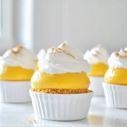 - 1 cup pumpkin puree - 8 oz cream cheese, softened - 1 cup heavy whipping cream - 1/2 cup powdered sugar - 1 teaspoon pumpkin pie spice - 1/4 teaspoon salt - 1/2 cup crushed graham crackers - 2 tablespoons unsalted butter, melted - Whipped cream - Ground cinnamon Gathering the right ingredients is key to making these Pumpkin Cheesecake Mousse Cups. You need pumpkin puree for that classic fall flavor. The cream cheese adds a rich, creamy texture. Next, heavy whipping cream is crucial for a light mouthfeel. It helps the mousse feel airy and decadent. Powdered sugar sweetens the mix perfectly without adding graininess. Don't forget the spices! Pumpkin pie spice brings warmth and depth. A pinch of salt balances the sweetness. For the base, crushed graham crackers and melted butter make a delicious crust. When it comes to garnish, whipped cream and a sprinkle of ground cinnamon elevate the dessert. They add that final touch of charm and flavor. With these ingredients, you are on your way to creating a delightful treat! To start, mix the crushed graham crackers and melted butter in a small bowl. Use a fork to blend them well. The butter should coat all the crumbs. This step gives the crust a nice flavor and texture. Next, take your serving cups or small glasses. Add about 1 tablespoon of the graham cracker mixture to the bottom of each cup. Press gently to form a layer. This forms a solid base for your mousse. Now, let’s make the filling. In a large mixing bowl, beat the softened cream cheese with an electric mixer. Keep going until it’s smooth and creamy. This part is key for a good texture. Next, add the pumpkin puree, powdered sugar, vanilla extract, pumpkin pie spice, and salt. Blend this mixture until it’s fully combined and smooth. The spices add a nice warm flavor to the filling. In another bowl, whip the heavy cream until stiff peaks form. This means the cream should hold its shape. Once it's ready, gently fold the whipped cream into the pumpkin mixture. Do this in three additions. Be careful not to stir too hard. You want to keep the mixture light and airy. This gives your mousse that fluffy feel. Spoon the mousse mixture over the crust in each cup. Fill them almost to the top. After that, cover the cups with plastic wrap. Refrigerate for at least 2 hours, or until set. This chilling time allows the flavors to meld and the mousse to firm up. Just before you serve, add a dollop of whipped cream and a sprinkle of cinnamon on top for a lovely finish. To create a light and airy mousse, folding is key. When you fold whipped cream into the pumpkin mix, use a spatula. Start from the bottom and lift the mixture gently. This helps keep air in the mousse. Overmixing will make it dense, so be gentle. Whipping the cream is also important. Chill your mixing bowl and beaters first. This helps the cream whip faster. Whip until you see stiff peaks. This means your cream is ready to fold into the pumpkin mix. Serving your mousse cups in fun ways makes them special. You can layer the mousse in clear cups to show off the colors. Use a piping bag for a fancy look. For garnishing, top each cup with whipped cream. A sprinkle of cinnamon adds flair. You can also use crushed graham crackers on top for extra crunch. One common mistake is overmixing your mousse. Remember, folding is different from mixing. You want to keep that light texture. Also, make sure to refrigerate the mousse properly. It needs at least two hours to set. If you skip this step, the mousse may not hold its shape. {{image_2}} You can easily change the flavor of your pumpkin cheesecake mousse cups. Try adding chocolate or caramel layers. Just drizzle some chocolate sauce or caramel sauce between the mousse layers. This adds a rich taste that many will love. Using different spices can also make a big difference in flavor. You might swap pumpkin pie spice for cinnamon or nutmeg. These spices bring their own unique twist. If you want to change how you serve these cups, think bigger! You can transform this recipe into a larger dessert, like a pumpkin cheesecake mousse pie. Just use a larger crust and layer the mousse on top. For a fun twist, try parfait styles. Layer the mousse with whipped cream and extra graham cracker crumbs in tall glasses. This makes a beautiful and tasty treat. If you're looking for gluten-free options, use gluten-free graham crackers for the crust. There are many brands available that work well. For those who need dairy-free adaptations, try using dairy-free cream cheese and coconut whipped cream. This keeps the rich taste while making it suitable for more diets. Always check labels to ensure safe ingredients for your needs. To keep your pumpkin cheesecake mousse cups fresh, store them in the fridge. Use a tight lid or plastic wrap to cover your cups. This prevents any odors from other foods. If you have leftover mousse, it’s best to eat it within a few days. You can freeze pumpkin cheesecake mousse, but it may change the texture. To freeze, place the mousse in an airtight container. When you're ready to enjoy it, take it out of the freezer. Thaw the mousse in the fridge overnight. Once thawed, stir gently and serve as you like. These mousse cups will last about three days in the fridge. After that, they may start to spoil. Signs of spoilage include a change in color or an off smell. If you notice these signs, it’s best to throw them away. Enjoy them while they are fresh for the best taste! Yes, you can make these mousse cups ahead of time. Chill them for at least two hours. This gives the flavors a chance to blend. You can store them in the fridge for up to three days. Just add whipped cream and cinnamon before serving. If you need a swap for cream cheese, use mascarpone. It has a similar texture and taste. You can also try Greek yogurt, but the flavor will be a bit different. Keep in mind that Greek yogurt is tangier and lighter. To keep your mousse light, fold the whipped cream gently. Stir it too hard, and you may lose air. Make sure to whip the cream until stiff peaks form. This helps hold the mousse’s shape. Yes, fresh pumpkin works well! Cook and puree it until smooth. However, canned pumpkin saves time and is convenient. Both options give great flavor, so choose what you prefer. Pumpkin is versatile! You can make pumpkin pie, cookies, or bread. Pumpkin spice lattes are also a popular treat. Explore different recipes to enjoy this fall favorite in new ways! This blog covers all you need for delicious pumpkin cheesecake mousse cups. We explored key ingredients like pumpkin puree, cream cheese, and whipped cream. The step-by-step instructions guide you from making the graham cracker crust to folding in the whipped cream. I shared tips to avoid mistakes and make your mousse light. Consider fun variations and storage tips to keep it fresh. Enjoy this treat easily and impress your friends with your skills. Get ready to savor each spoonful!