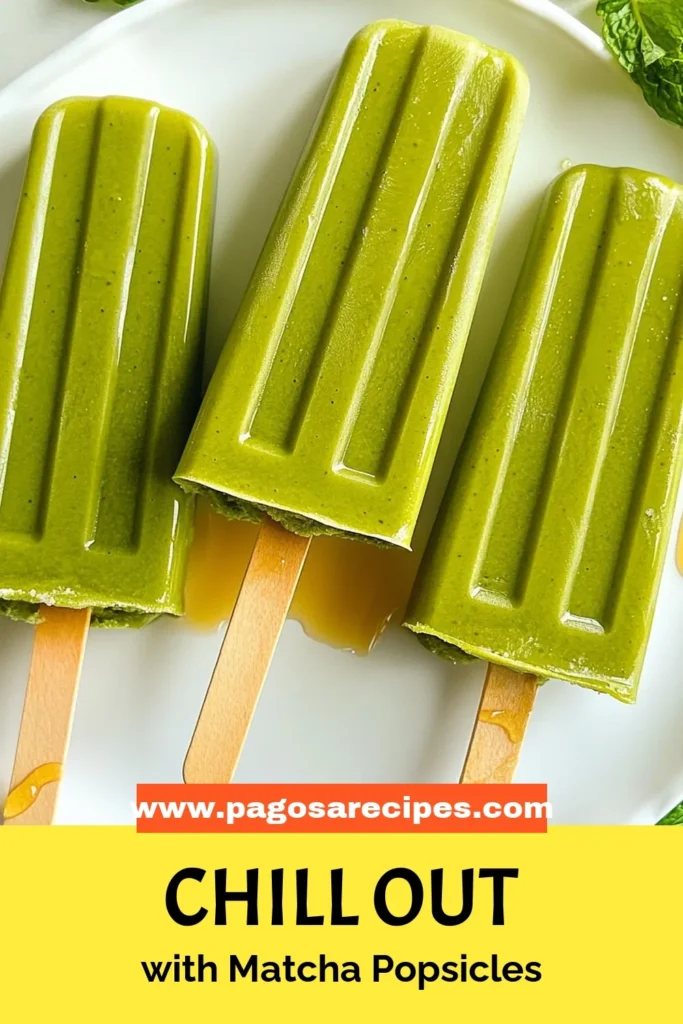 Cool down with these delicious matcha latte popsicles! Made with creamy coconut milk, these homemade matcha popsicles are the perfect healthy frozen treats for warm days. Explore this easy matcha dessert recipe that's sure to impress. Whip up a batch today and enjoy a refreshing, nutritious snack. Don't forget to save this recipe for your summer treats! #MatchaLattePopsicles #HealthyFrozenTreats #MatchaDessertRecipes #HomemadeMatchaPopsicles