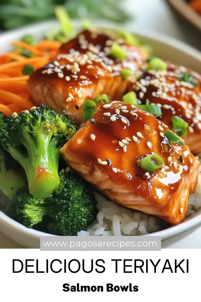 Discover the perfect weeknight meal with these Teriyaki Salmon Rice Bowls. This easy salmon recipe features tender salmon fillets marinated in a healthy teriyaki sauce, served over a fluffy jasmine rice bowl. With vibrant veggies like steamed broccoli and edamame, this salmon dinner idea is not only delicious but nutritious. Try this quick jasmine rice bowl recipe today and elevate your dinner game! Save for later! #TeriyakiSalmon #EasySalmonRecipes #HealthyTeriyaki #SalmonDinnerIdeas