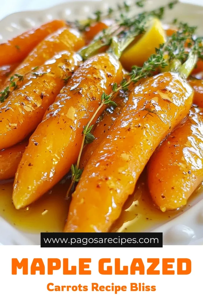Discover the perfect balance of sweet and savory with these maple glazed carrots! This easy side dish recipe elevates your meals with tender roasted carrots coated in a rich maple syrup glaze. Perfect for any occasion, these maple syrup vegetable dishes are sure to impress. Try this delightful roasted carrots recipe and bring flavor to your table today! Save for later! #MapleGlazedCarrots #EasySideDishes #RoastedCarrotsRecipe #VegetableDishes