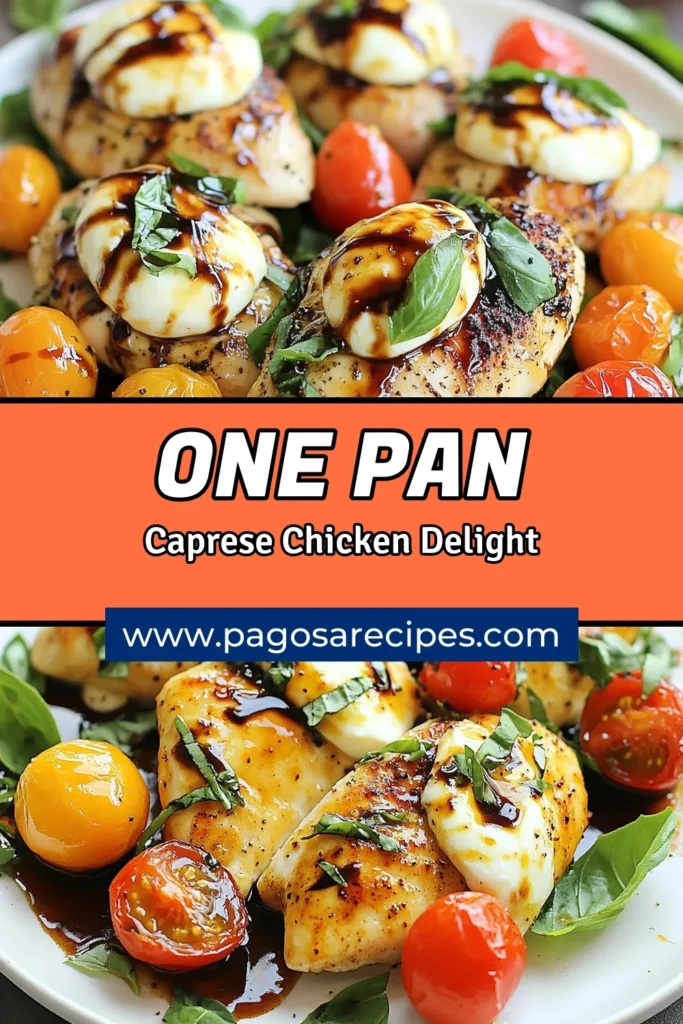 Discover the perfect weeknight meal with this Caprese chicken recipe! This flavorful skillet chicken dinner features juicy chicken breasts, cherry tomatoes, and fresh mozzarella for a delicious twist. In just 30 minutes, you’ll create a mouthwatering mozzarella chicken dish that your family will love. Try this easy chicken recipe and elevate your dinner table! Don’t forget to save and share! #CapreseChicken #SkilletDinner #EasyRecipes #BalsamicChicken