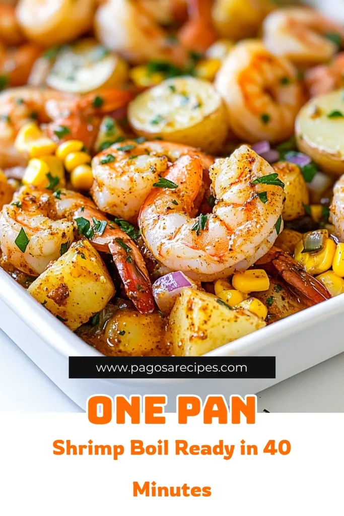 Dive into this easy seafood dinner with our zesty sheet pan shrimp boil! This Cajun shrimp bake combines tender roasted shrimp and vegetables for a delightful meal that’s both flavorful and simple to make. Perfect for weeknight dinners! With just one pan, cleanup is a breeze. Try this roasted shrimp and vegetables recipe tonight and impress your family! Save this zesty shrimp recipe for later! #SheetPanShrimpBoil #CajunShrimp #EasySeafoodDinner #ShrimpAndVeggies