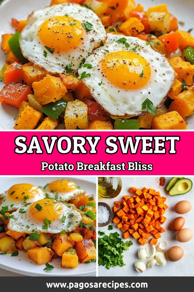 Start your day with this flavorful and nutritious Sweet Potato Breakfast Hash! This sweet potato hash recipe is a healthy breakfast hash packed with vibrant veggies and protein-rich eggs. As a vegan sweet potato recipe, it can easily be customized for a delicious meal any morning. Try these easy sweet potato recipes and discover perfect sweet potato breakfast ideas that are sure to satisfy. Save this recipe for your next breakfast! #SweetPotatoHash #HealthyBreakfast #VeganRecipes #EasyCooking