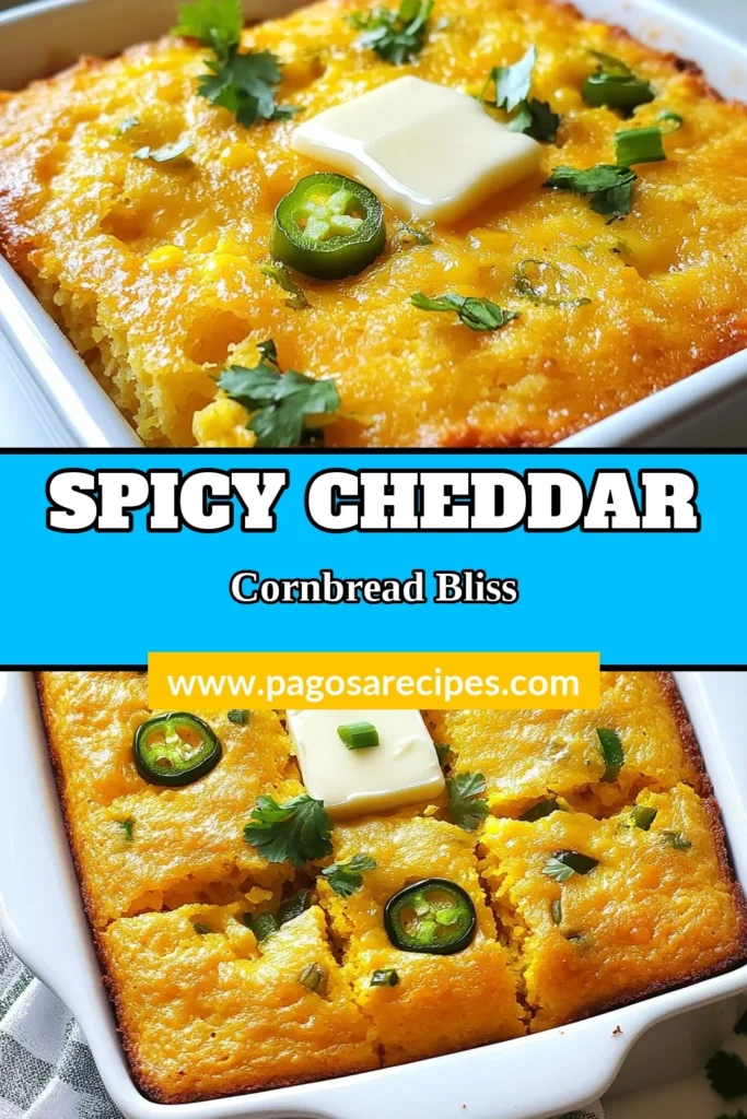 Discover the perfect blend of flavors with this Jalapeño Cheddar Cornbread recipe! This easy cornbread with jalapeños offers a delightful kick, balancing sweet and spicy for a memorable side dish. Enjoy homemade cornbread with cheddar that’s simple to make and pairs perfectly with your favorite meals. Don’t miss out on this spicy cornbread recipe—try it today! Save and share your creations! #Cornbread #SpicyRecipes #ComfortFood #BakingFun