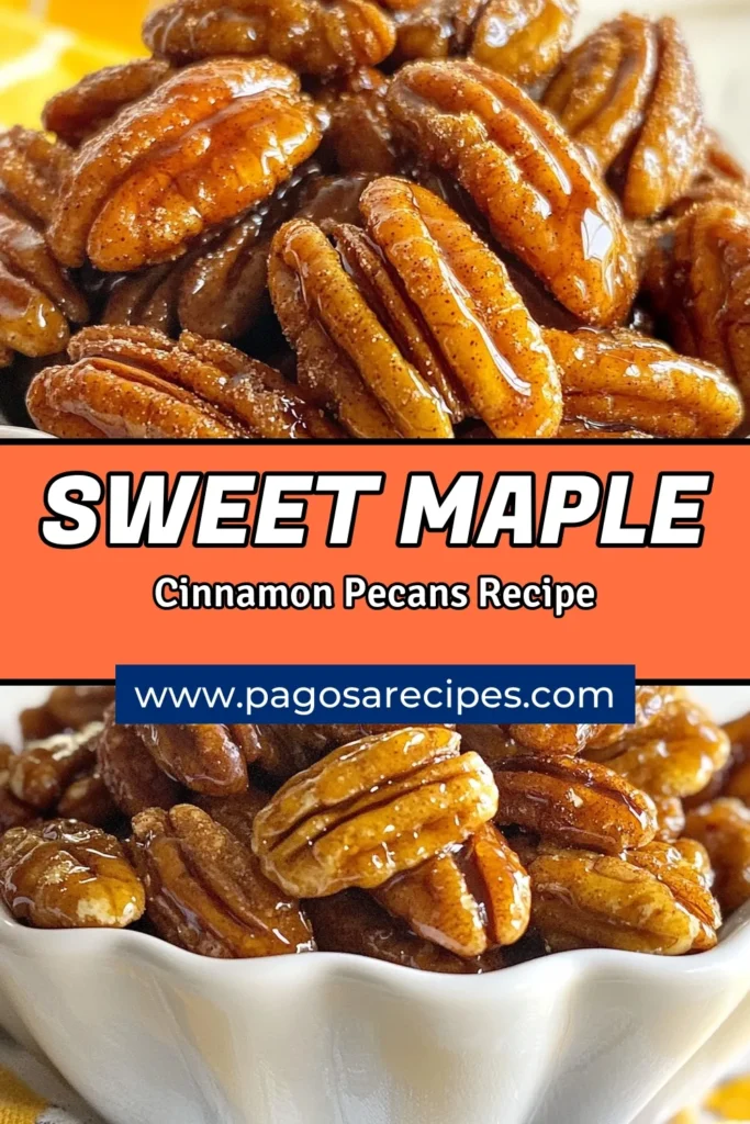 Indulge in the delightful taste of maple roasted pecans with this easy cinnamon pecan recipe! Perfect for healthy snack ideas, these roasted nuts combine the sweetness of maple syrup desserts with warm, aromatic cinnamon. Enjoy as a standalone snack or sprinkle on salads and oatmeal! Ready in just 20 minutes, this quick recipe is sure to please everyone. Try it now and save for later! #MapleRoastedPecans #CinnamonPecanRecipe #HealthySnackIdeas #RoastedNutRecipes