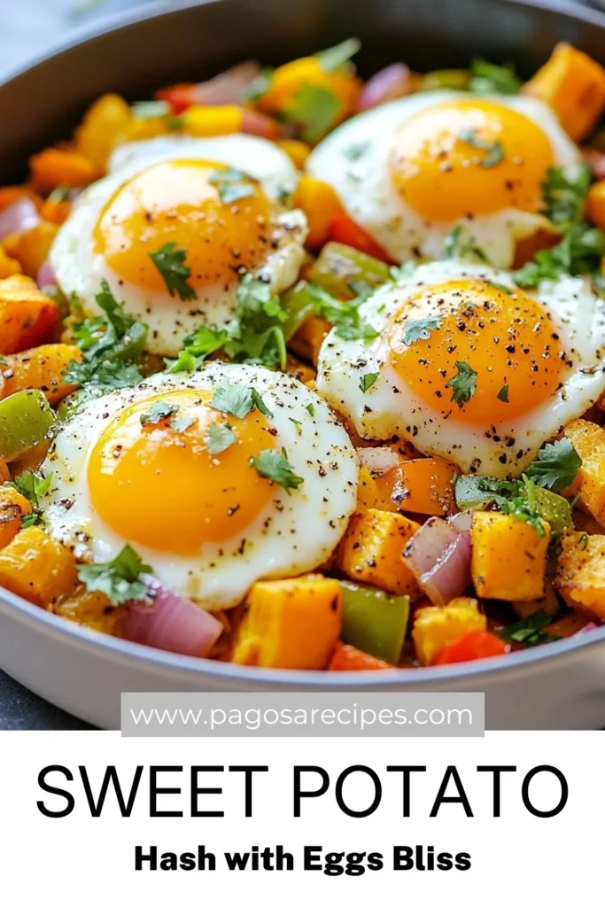Start your day right with this delicious Sweet Potato Breakfast Hash! Packed with nutritious sweet potatoes, colorful peppers, and topped with eggs, it’s a perfect blend of flavors. This healthy breakfast recipe is not only easy to prepare but also a delightful vegetarian breakfast idea. Try this sweet potato recipe for a satisfying meal that’s sure to energize you. Save this recipe and enjoy a tasty breakfast treat! #BreakfastHash #HealthyBreakfast #SweetPotatoRecipes #VegetarianBreakfastIdeas