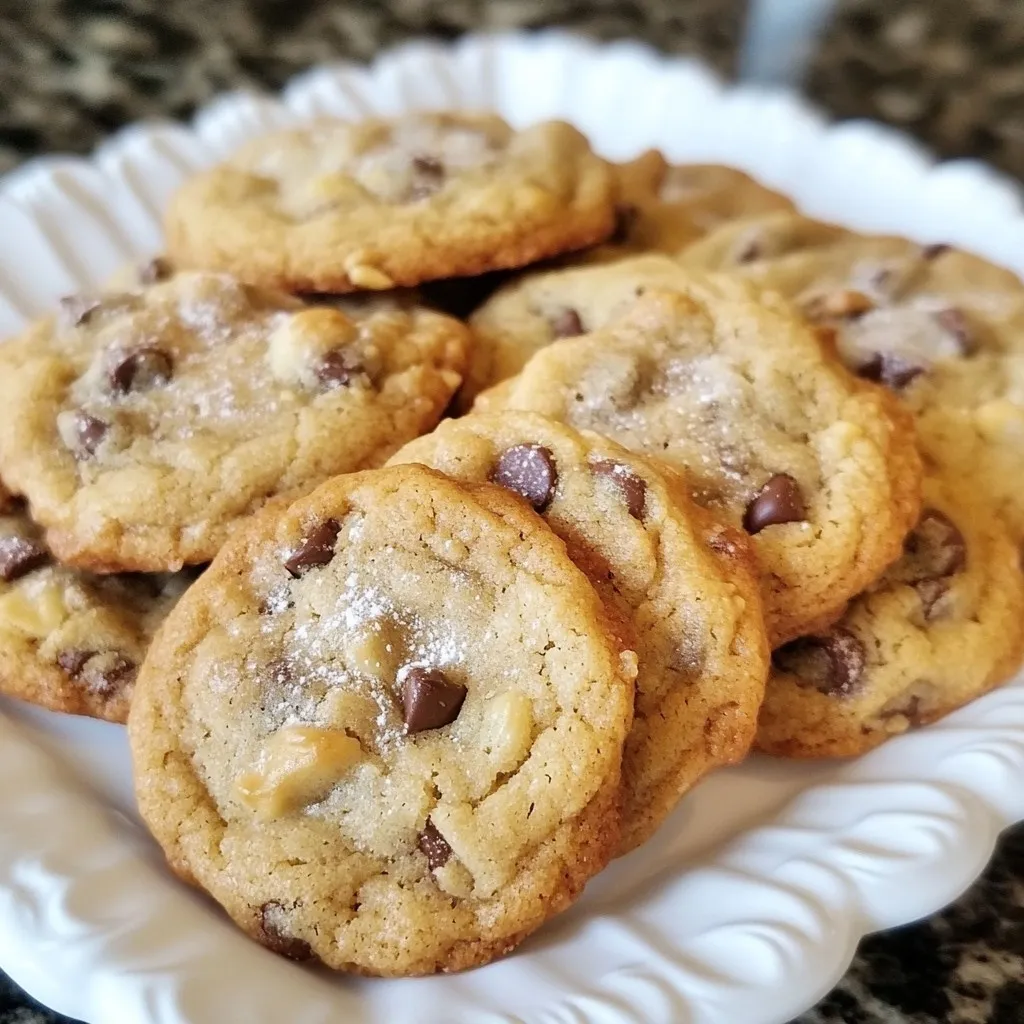 To make these cookies, gather the following ingredients: - 1 cup sourdough starter (fed and bubbly) - 1/2 cup unsalted butter, softened - 1/2 cup brown sugar, packed - 1/4 cup granulated sugar - 1 large egg - 1 teaspoon vanilla extract - 1 teaspoon baking soda - 1/2 teaspoon sea salt - 1 3/4 cups all-purpose flour - 1 cup semi-sweet chocolate chips - 1/2 cup chopped nuts (optional, for added crunch) Using a fed and bubbly sourdough starter is key for flavor and texture. A bubbly starter means it is active and ready to work. This starter helps the cookies rise and adds a unique tang. It also gives the cookies a soft texture. If your starter isn’t fed, the cookies may not turn out as well. Always feed your starter before using it. You can enhance your cookies with optional ingredients. Adding chopped nuts gives a nice crunch. You can use walnuts or pecans for a rich flavor. Another fun option is to add spices like cinnamon or nutmeg. These spices can bring warmth and depth to your cookies. You can also mix in different chocolate types, like dark or white chocolate. These small changes can make your cookies truly special. {{ingredient_image_1}} Start by gathering all your ingredients. You need a fed and bubbly sourdough starter. This is key for flavor and texture. Make sure your butter is softened. Soft butter blends well with sugars. Preheat your oven to 350°F (175°C). Line a baking sheet with parchment paper. This keeps your cookies from sticking. In a large bowl, cream the softened butter with brown and granulated sugar. Mix until it becomes light and fluffy. Then, add one large egg and one teaspoon of vanilla extract. Beat everything until fully combined. Next, stir in the sourdough starter. This adds a unique taste to your cookies. In a separate bowl, whisk together 1 3/4 cups of all-purpose flour, one teaspoon of baking soda, and 1/2 teaspoon of sea salt. Gradually add this dry mix to your wet ingredients. Stir gently until just combined. Be careful not to overmix. Finally, fold in one cup of semi-sweet chocolate chips and 1/2 cup of chopped nuts, if you like. These add a nice crunch. Using a cookie scoop or tablespoon, drop mounds of dough on the baking sheet. Leave space between each cookie, as they will spread. Bake in the preheated oven for 10-12 minutes. Look for golden edges and soft centers. Once done, take them out and let them cool on the baking sheet for 5 minutes. Then, transfer them to a wire rack to cool completely. Enjoy the warm, melty chocolate! To get the best cookie texture, use a fed and bubbly sourdough starter. This makes the cookies chewy and soft. Mix the butter and sugars until they are light and fluffy. This step adds air, making your cookies rise. Don’t over-mix the dough after adding the flour. Stir just until combined to keep the cookies tender. One common mistake is not measuring the flour correctly. Too much flour makes cookies dry. Use a spoon to fill your measuring cup, then level it off. Another mistake is not letting the cookies cool. They need time to set and firm up. Also, avoid baking cookies on a hot baking sheet. Always use a cool one to prevent spreading. Always feed your sourdough starter before using it. A bubbly starter brings the best flavor and texture. If your starter has been in the fridge, let it sit at room temperature for a few hours. This helps it wake up. Use it within a week of feeding for the best results. If you have extra starter, consider making pancakes or waffles! Pro Tips Use a Fed Sourdough Starter: Ensure your sourdough starter is active and bubbly for the best flavor and texture in your cookies. Chill the Dough: For thicker cookies, chill the dough for 30 minutes before baking. This helps prevent excessive spreading. Experiment with Mix-ins: Feel free to swap in different types of chocolate or nuts to customize your cookies to your liking. Store Properly: Keep your cookies in an airtight container at room temperature to maintain their freshness for longer. {{image_2}} You can switch up the chocolate in your cookies for fun. Try dark chocolate chips for a rich taste. Milk chocolate gives a sweet touch that kids love. You could even mix different types together. This adds a nice visual effect and flavor depth. If you need nut-free cookies, simply leave out the nuts. You can still enjoy great texture and taste. For gluten-free cookies, use a gluten-free flour blend. Make sure it has a good binding agent. If you're vegan, swap the egg for a flax egg or applesauce. These changes keep the cookies tasty and appealing to everyone. Get creative by adding spices to your dough. A dash of cinnamon brings warmth. Nutmeg adds a cozy, festive feel. You can also mix in dried fruit like cranberries or raisins. Shredded coconut or oats can give your cookies a new twist. Each addition makes your cookies unique and exciting. To keep your Chocolate Chip Sourdough Cookies fresh, use an airtight container. This helps prevent moisture loss. Line the container with parchment paper to absorb excess moisture. Stack the cookies with parchment between layers. This keeps them from sticking together. Store the container at room temperature, away from direct sunlight. You can freeze both the dough and baked cookies. For the dough, scoop mounds onto a baking sheet. Freeze them for about 1-2 hours until firm. Transfer the frozen dough to a freezer-safe bag, removing as much air as possible. For baked cookies, let them cool completely first. Then, place them in an airtight container or freezer-safe bag. Label with the date. Both options can last up to three months in the freezer. When stored properly, these cookies stay fresh for about a week. If you freeze them, they maintain their quality for three months. Always check for any signs of spoilage before eating them after storage. Enjoy your cookies at their best! Sourdough cookies have a unique tangy flavor. This comes from the sourdough starter. Regular cookies use baking powder or baking soda for rise. Sourdough cookies get their lift and flavor from fermentation. They also have a chewy texture that many love. The sourdough adds depth that regular cookies lack. Yes, you can use discard sourdough starter. Just make sure it is fed and bubbly. Discard starter still has good flavor and works well in cookies. It adds that special tang to your treats. This is a great way to use leftover starter. Look for golden edges on your cookies. The centers should still look soft and puffy. They will firm up as they cool. Bake for 10-12 minutes at 350°F (175°C). If you want crispy cookies, bake a minute longer. Always trust your eyes! In this post, we explored the ingredients and steps needed for chocolate chip sourdough cookies. We discussed the importance of using a fed starter and optional ingredients for flavor. I shared tips for the perfect cookie texture and common baking mistakes to avoid. Remember, you can customize your cookies with different chocolates or spices. Proper storage will help keep them fresh. By understanding these elements, you can bake cookies that impress everyone. Enjoy your baking journey!
