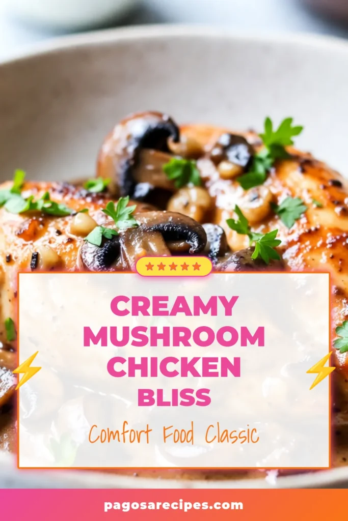 Indulge in this delightful Creamy Mushroom Parmesan Chicken, a perfect addition to your chicken breast recipes collection! This easy mushroom chicken dish features tender chicken breasts smothered in a rich creamy sauce made with Parmesan and fresh mushrooms. With just 30 minutes of prep and cook time, it’s perfect for a weeknight dinner. Try this Parmesan chicken recipe today and elevate your dinner game! Save this for later! #CreamyChickenDishes #ChickenBreastRecipes #MushroomChicken #ParmesanChickenRecipe